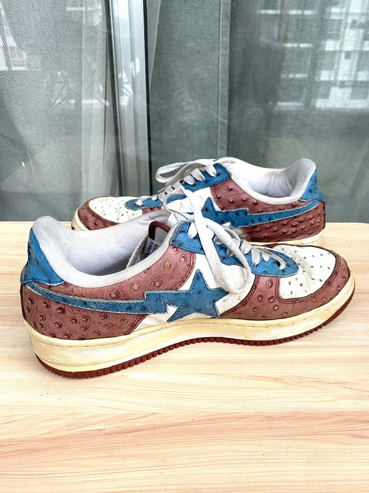 Bape Vintage rare OG Bapesta Ostrich Leather Nigo Era Size US 9.5 / EU 42-43 - 2 Thumbnail
