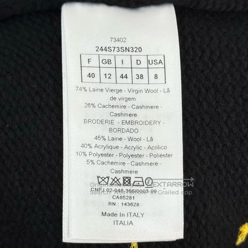 Dior Dior Black constellation Scorpio wool cashmere short-sleev Size S / US 4 / IT 40 - 6 Thumbnail