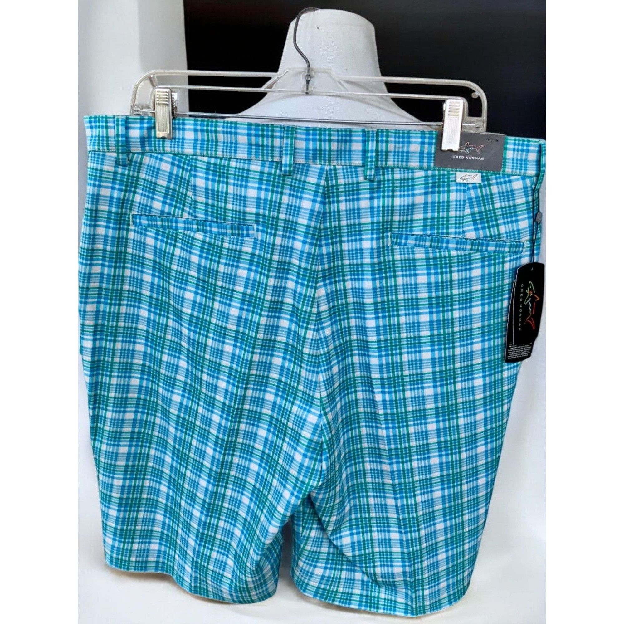 Greg Norman Greg Norman Blue Plaid Golf Shorts Breathable NEW 36 Size US 36 / EU 52 - 4 Thumbnail