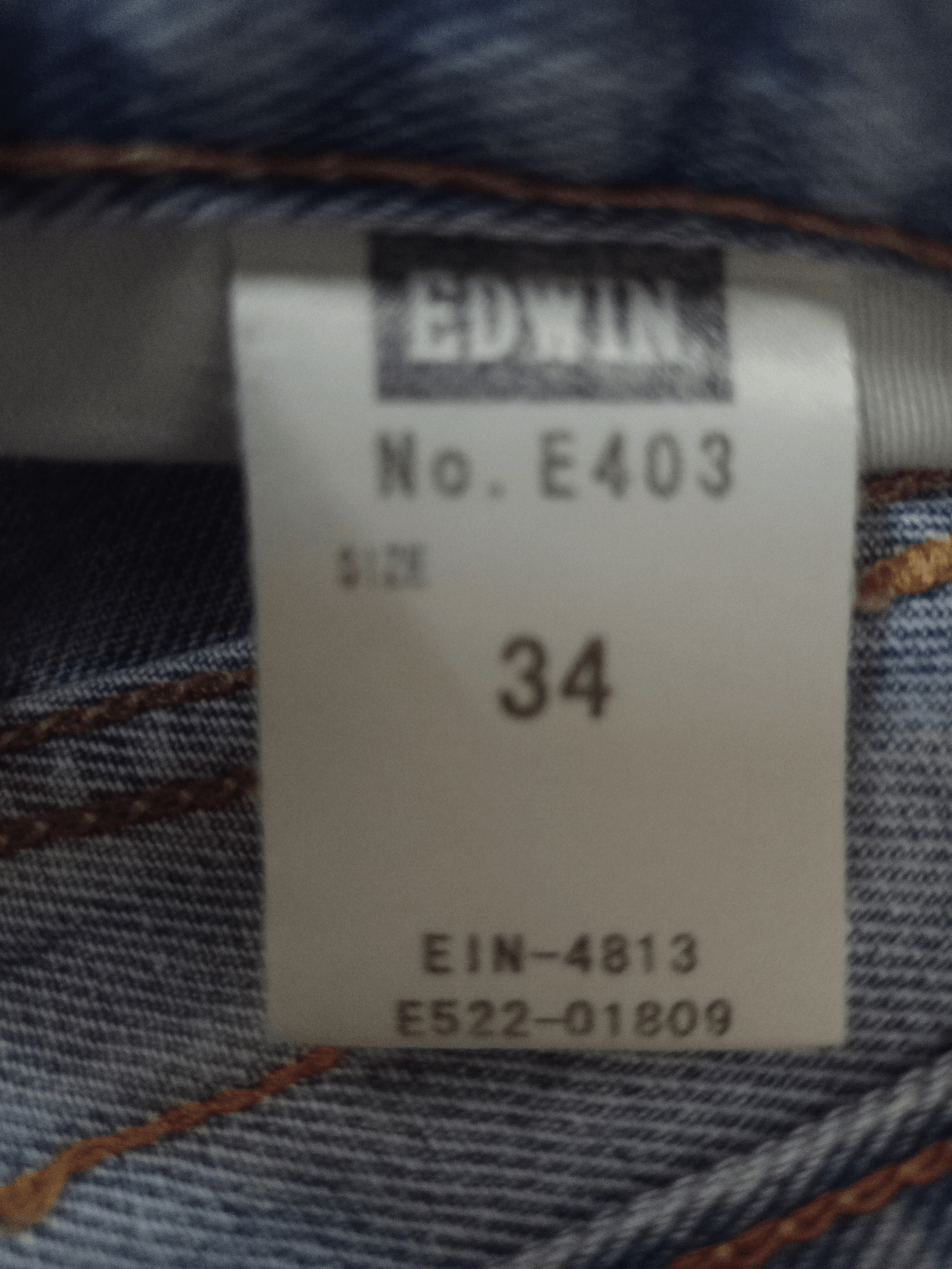 Edwin × Japanese Brand Vintage Japanese Edwin Blue Wash Distressed Loose Jeans Size US 35 - 12 Thumbnail