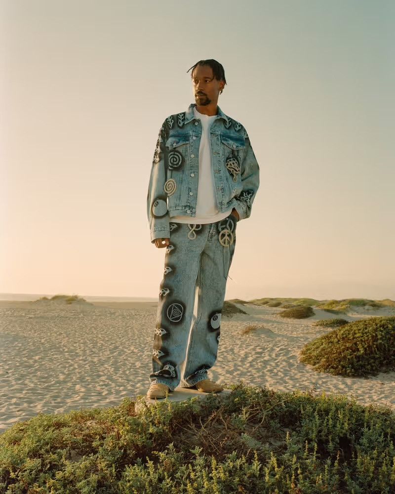 Dries Van Noten × Stussy Stussy x Dries Van noten stencil jeans Size US 34 / EU 50 - 2 Thumbnail