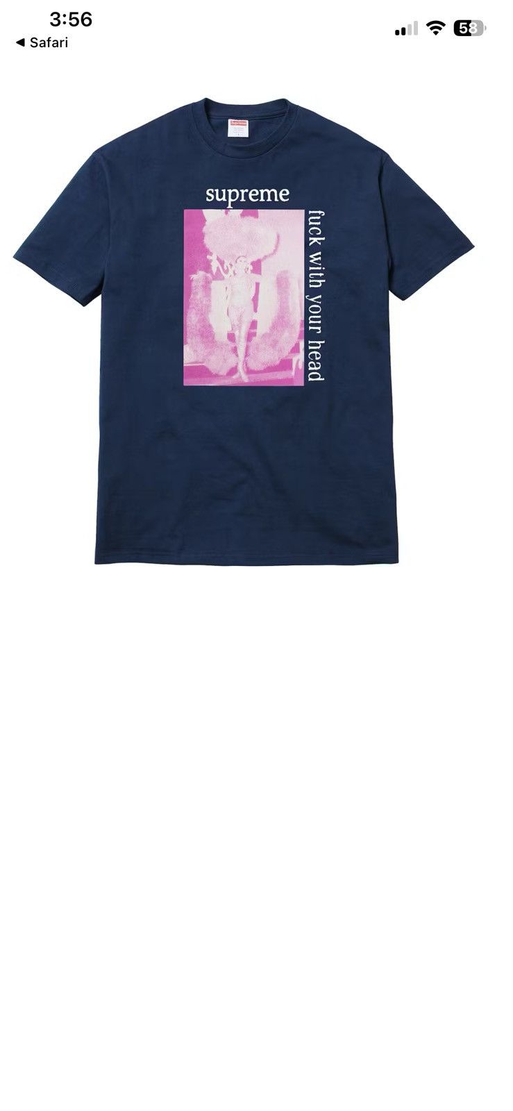 Supreme Supreme FuckWith Your Head Navy Size M Size US M / EU 48-50 / 2 - 3 Thumbnail