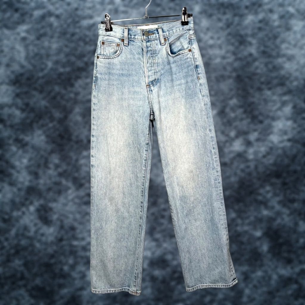 Vintage Denim Forum Jeans Womens Size 23 The Farrah High Rise Wide Leg Light Wash Denim Forum Size 40" / US 18 - 1 Thumbnail