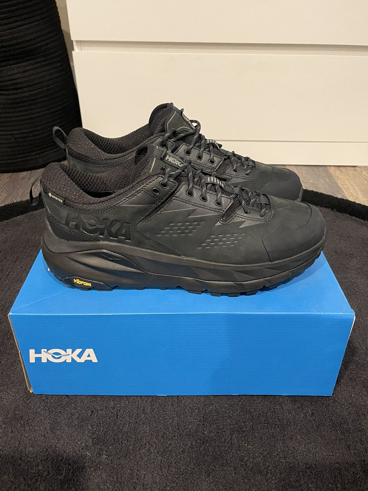 image of Hoka Kaha Low Gtx Black Shoes, Men's (Size 11)