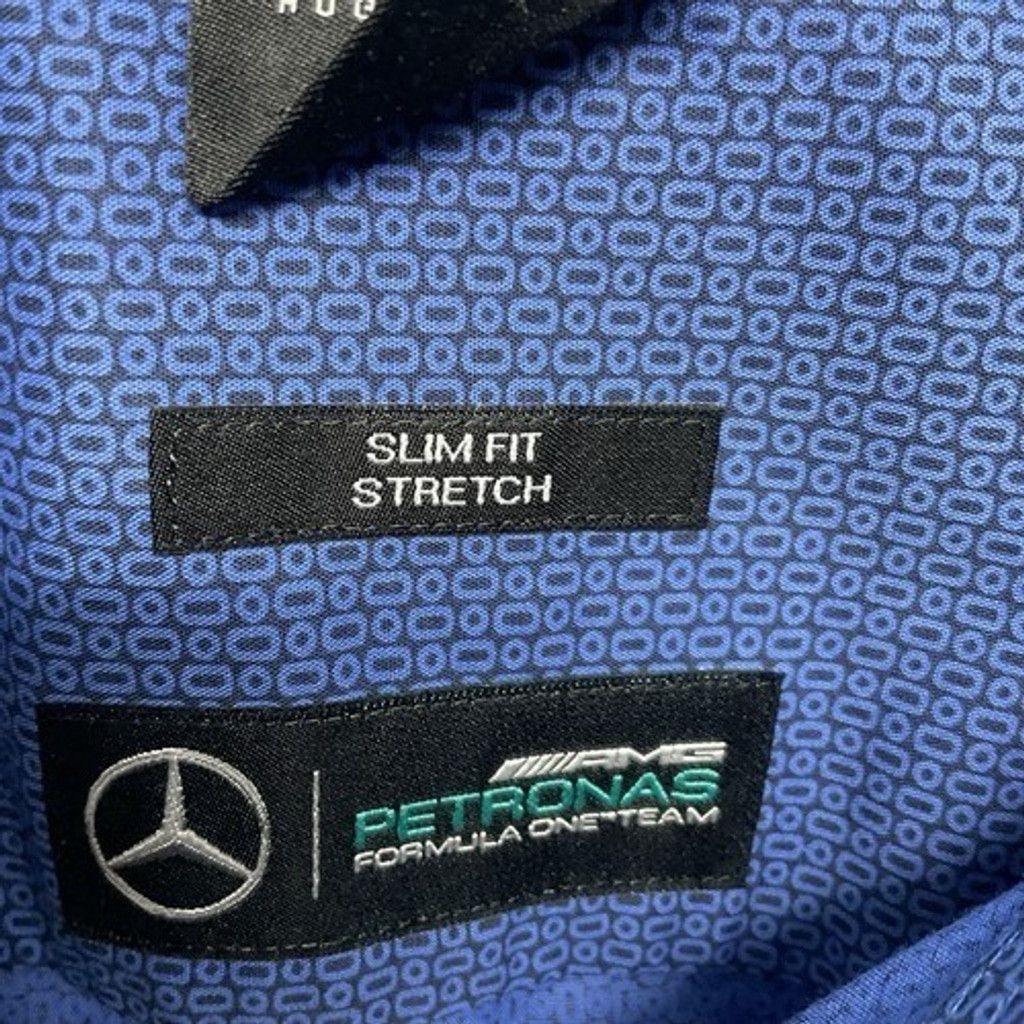Hugo Boss Hugo Boss Slim Fit Stretch Mercedes Logo Button Shirt Men XL Size US XL / EU 56 / 4 - 4 Thumbnail
