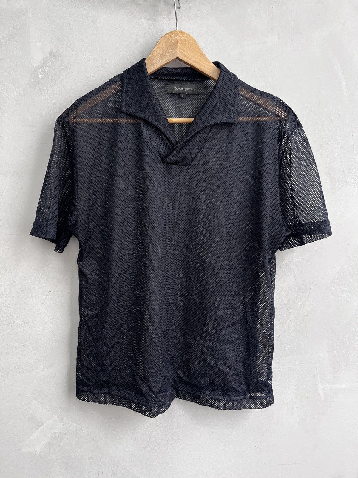Hysteric Glamour Vintage mesh top polo t shirt avant garde style Size US M / EU 48-50 / 2 - 2 Thumbnail
