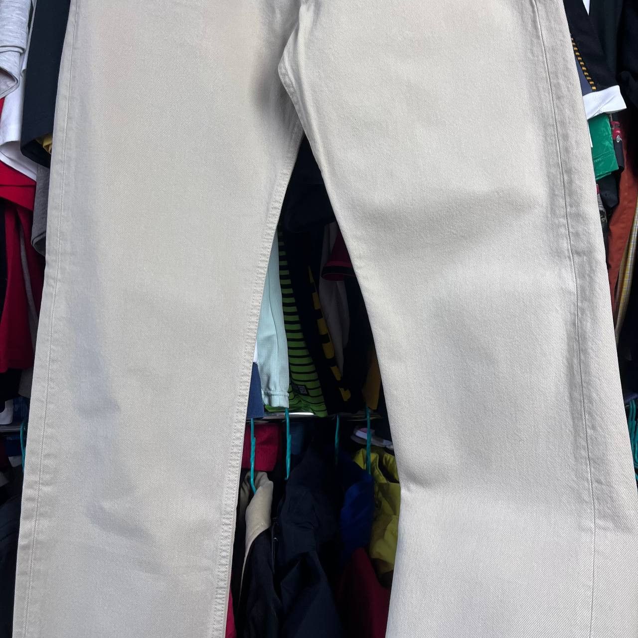 Levi's Vintage Clothing Vintage 90s Levis 501 Button Fly Beige Denim Pants USA Size US 34 / EU 50 - 10 Thumbnail