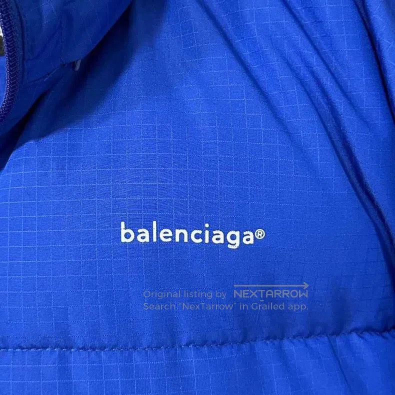 Balenciaga Balenciaga Klein Blue Small Logo Down Jacket Size US S / EU 44-46 / 1 - 7 Thumbnail