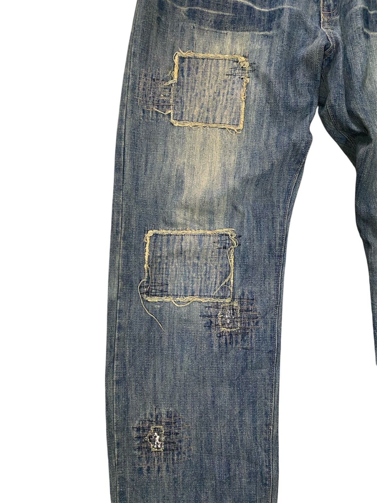 If Six Was Nine 🔥 HOT🔥 DISTRESSED PatchWk Boro Denim Avant Garde Punk Gothic Size US 34 / EU 50 - 2 Thumbnail