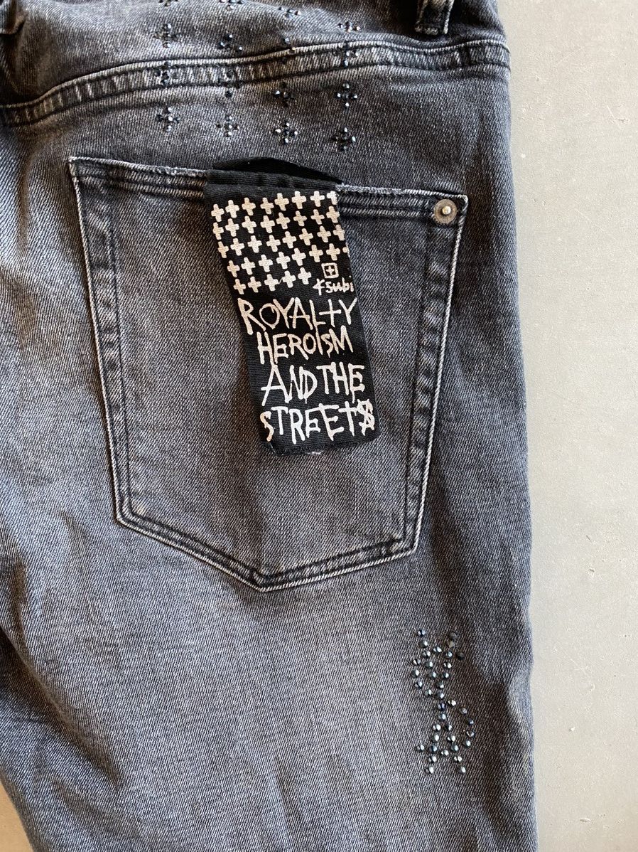 Ksubi Ksubi Rhinestone Denim Washed Black Size US 34 / EU 50 - 3 Thumbnail
