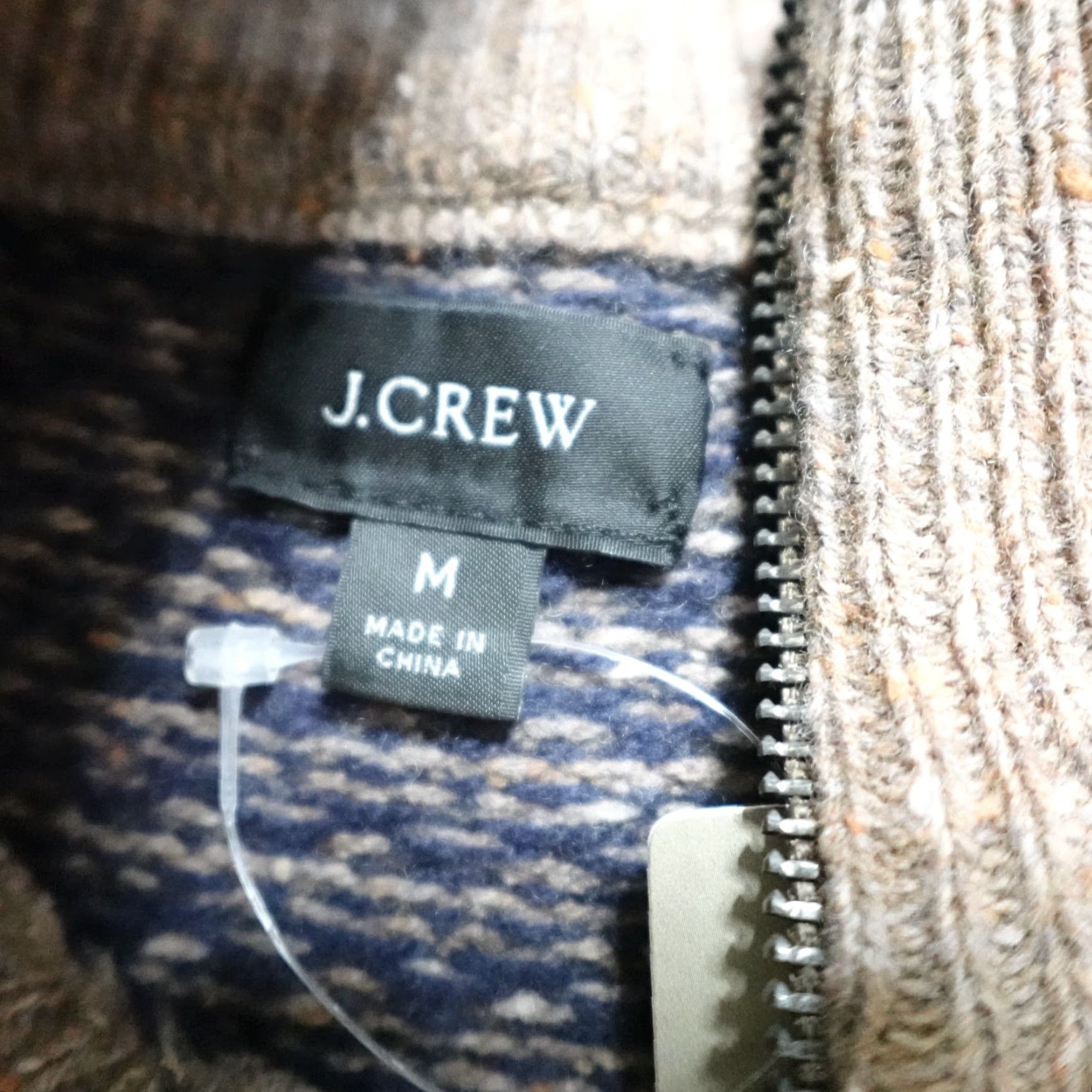 J.Crew J.Crew Sweater Men Mock Neck Medium M Gray Pol yamide Wool Knit 1/4 Zip Pullover Rugged Merino Birds Eye Size US M / EU 48-50 / 2 - 3 Thumbnail