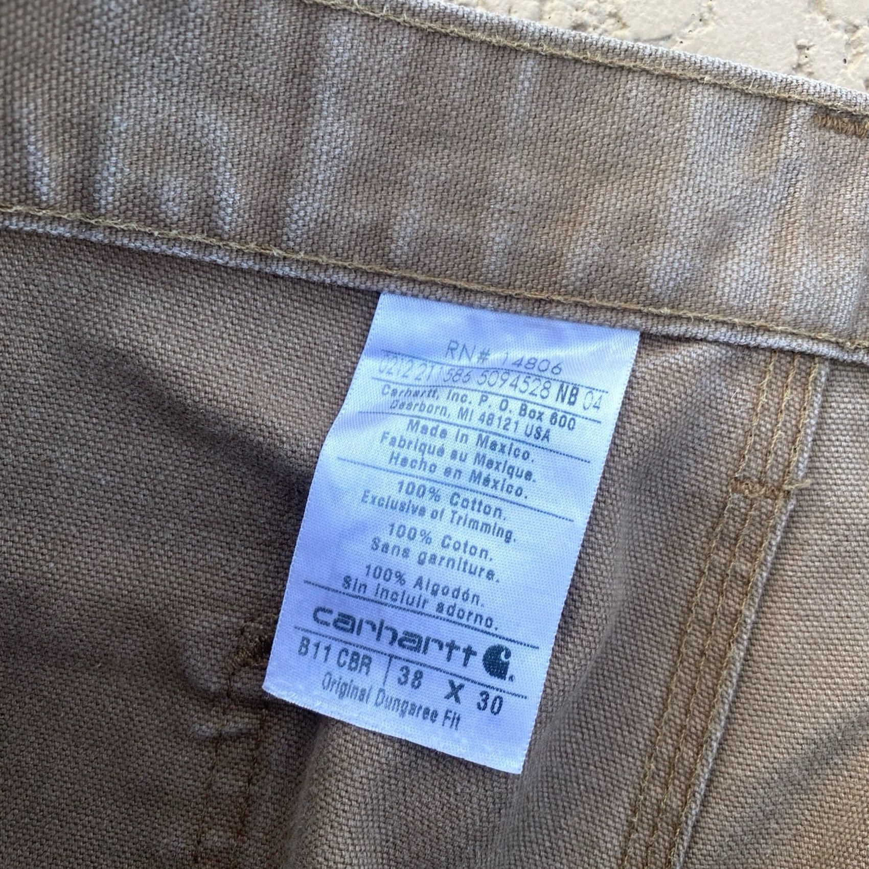 Carhartt VINTAGE Carhartt Pants Mens 38x30 Tan Duck Canvas Carpenter Relaxed Fit Workwear Size US 38 / EU 54 - 4 Thumbnail