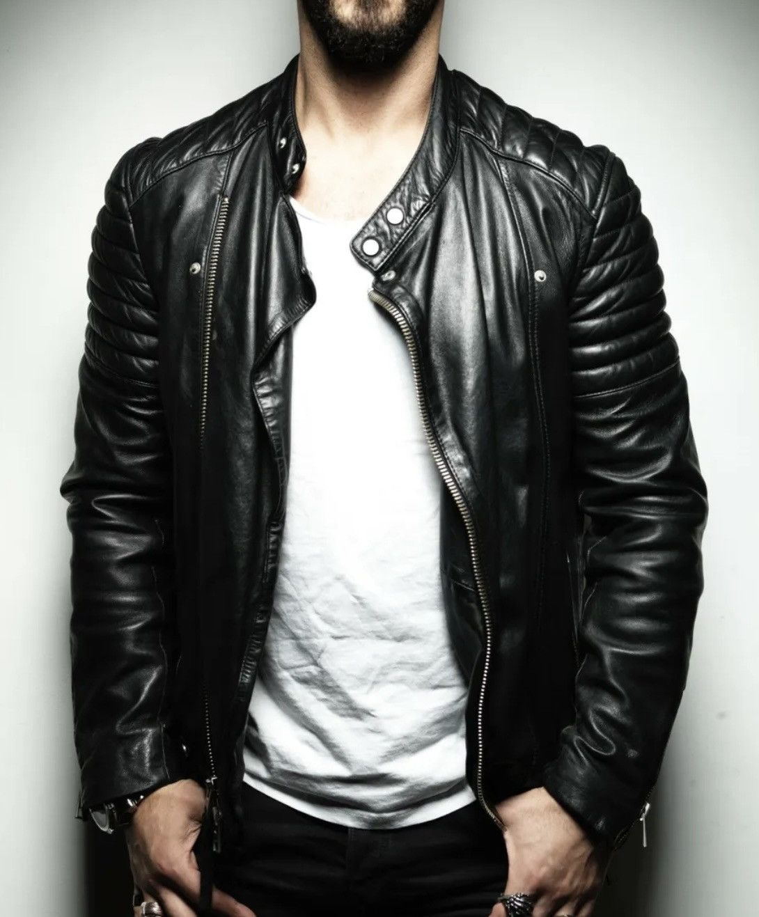 Allsaints Allsaints Leather Jacket Jasper Biker Black XS Size US XS / EU 42 / 0 - 23 Thumbnail
