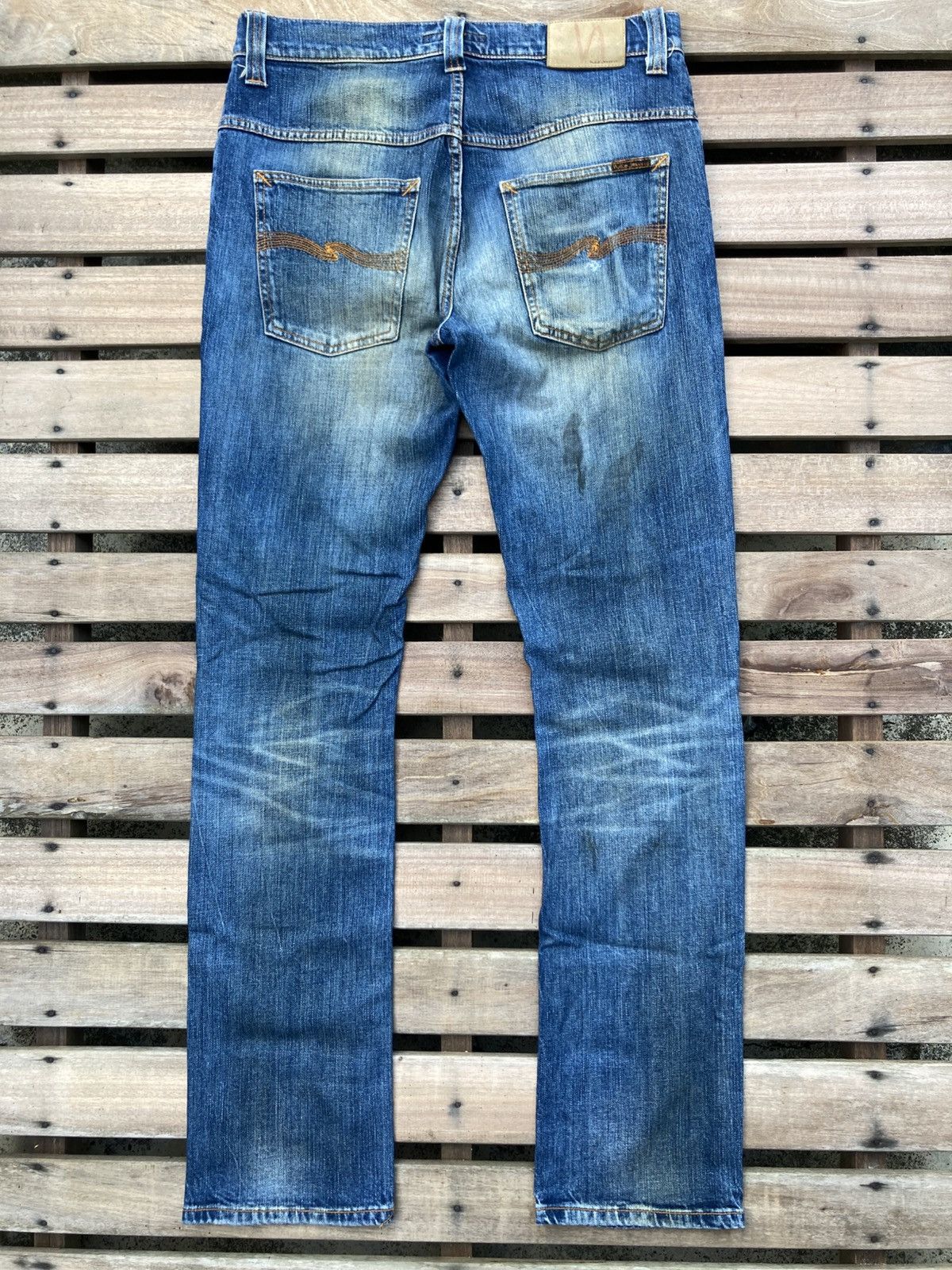 Nudie Jeans Worn Out Nudie Jeans Indigo Blue Seasoned Hige Size US 32 / EU 48 - 14 Thumbnail