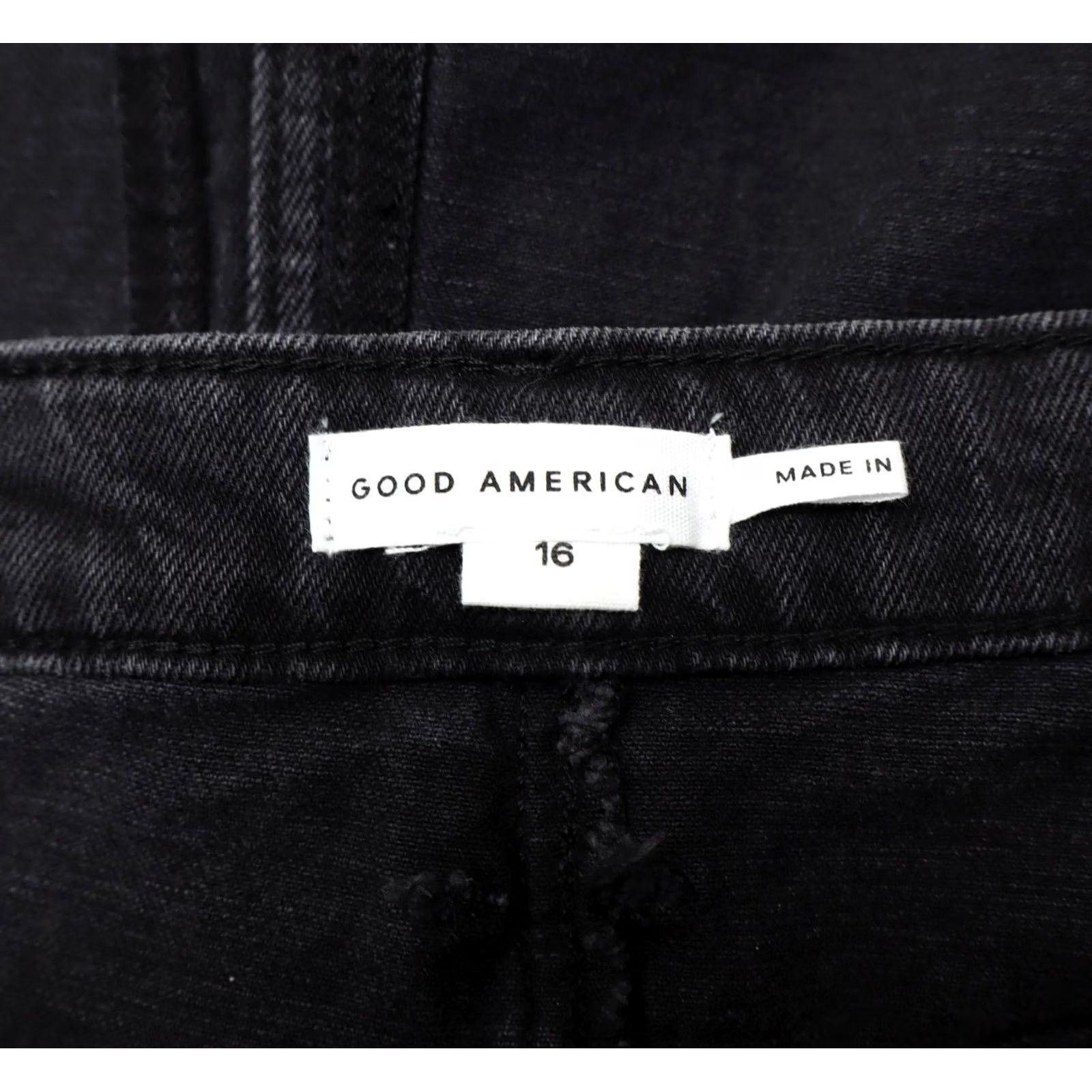 Good American Good American Skirt Female Regular Midi A-Line High Rise Black Sz 16 Denim Cotton Slit Pockets NEW Stored Tags Size 38" / US 16 / IT 52 - 5 Thumbnail