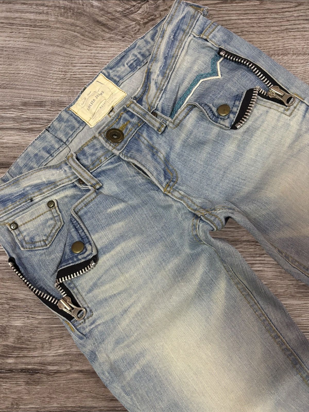 Seditionaries Japan Day Moon by Lolita Distress Punk Bondage Jeans Size 29" - 4 Thumbnail