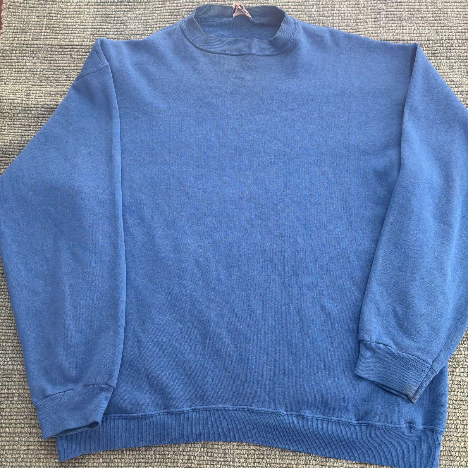 Tultex Vintage 80s-90s Tultex blank blue cotton sweatshirt size XL Size US XL / EU 56 / 4 - 1 Thumbnail