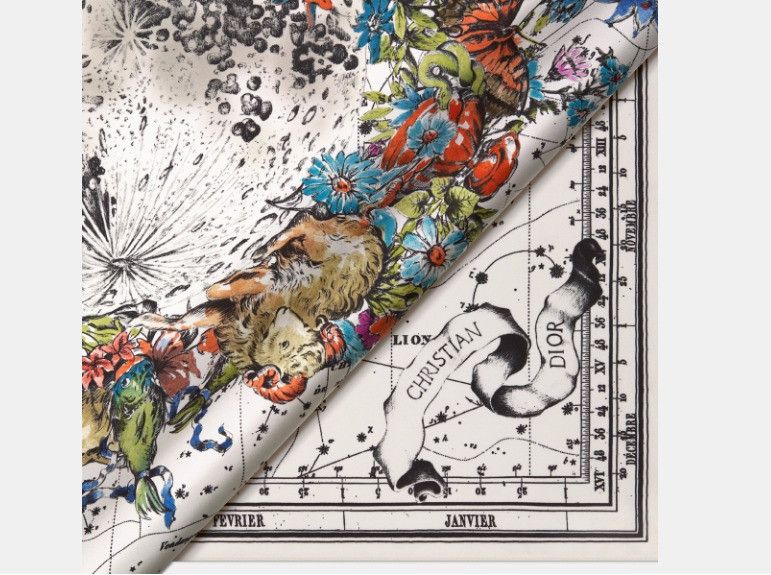 Dior o1w1db10425 15ZOD090I Size: OS / Square Scarf in Multicolor Size ONE SIZE - 4 Thumbnail