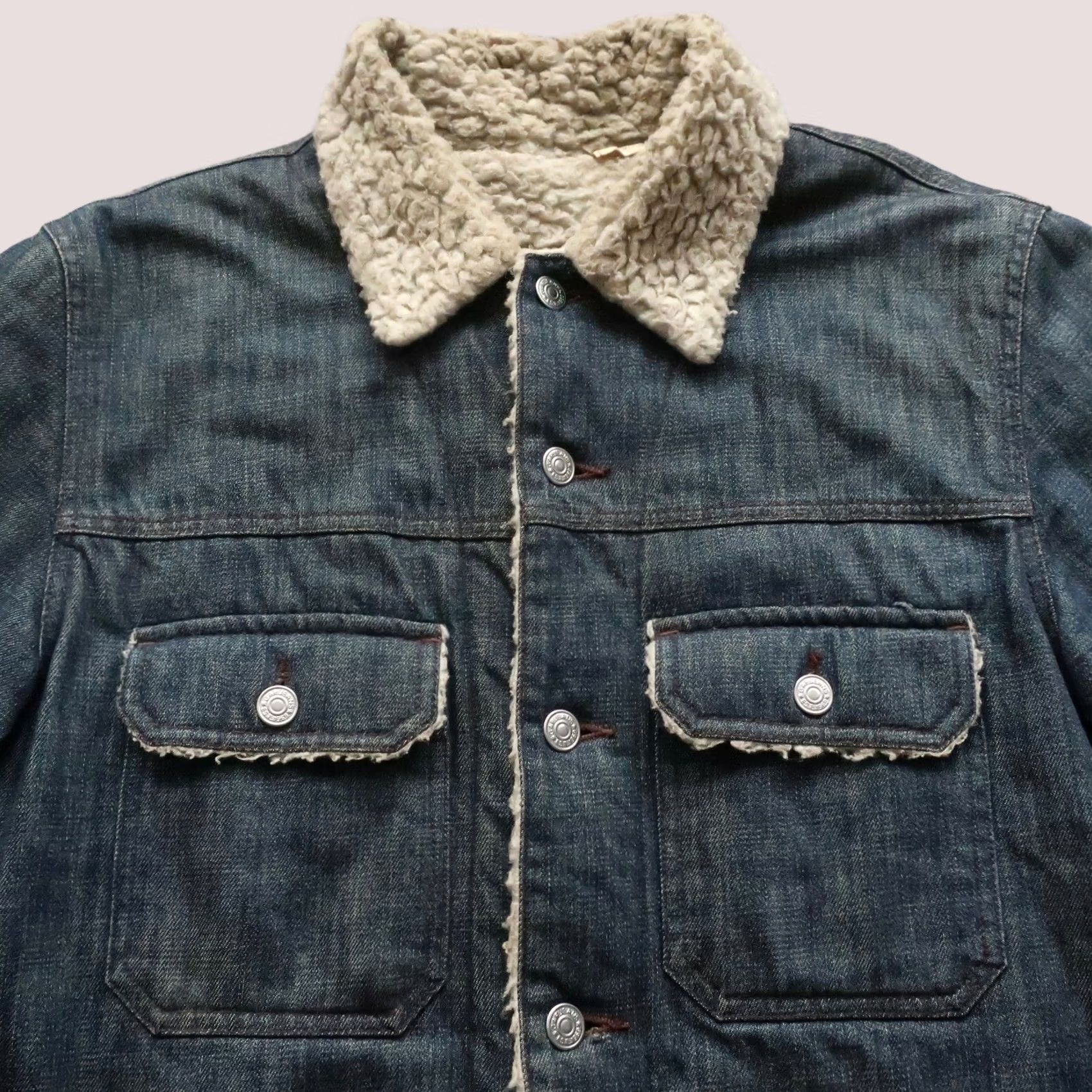 Gap Vintage Gap Trucker Jacket Shirt Mens Small Medium Wash Sherpa Lined 2005 Size US S / EU 44-46 / 1 - 1 Thumbnail