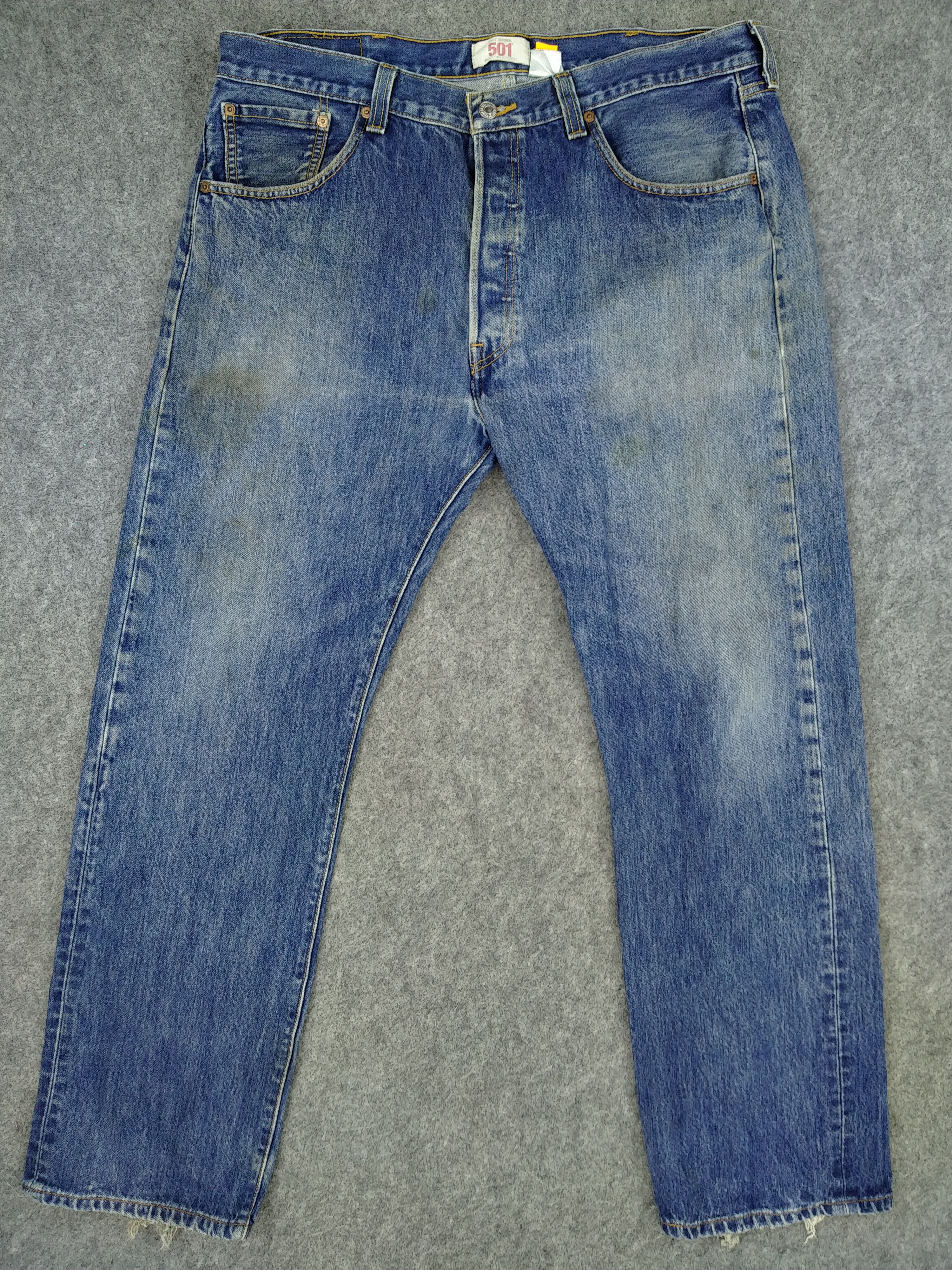 Japanese Brand Dirty Blue Vintage Levi's 501 Denim 38x31.5-JN288 Size US 38 / EU 54 - 1 Thumbnail