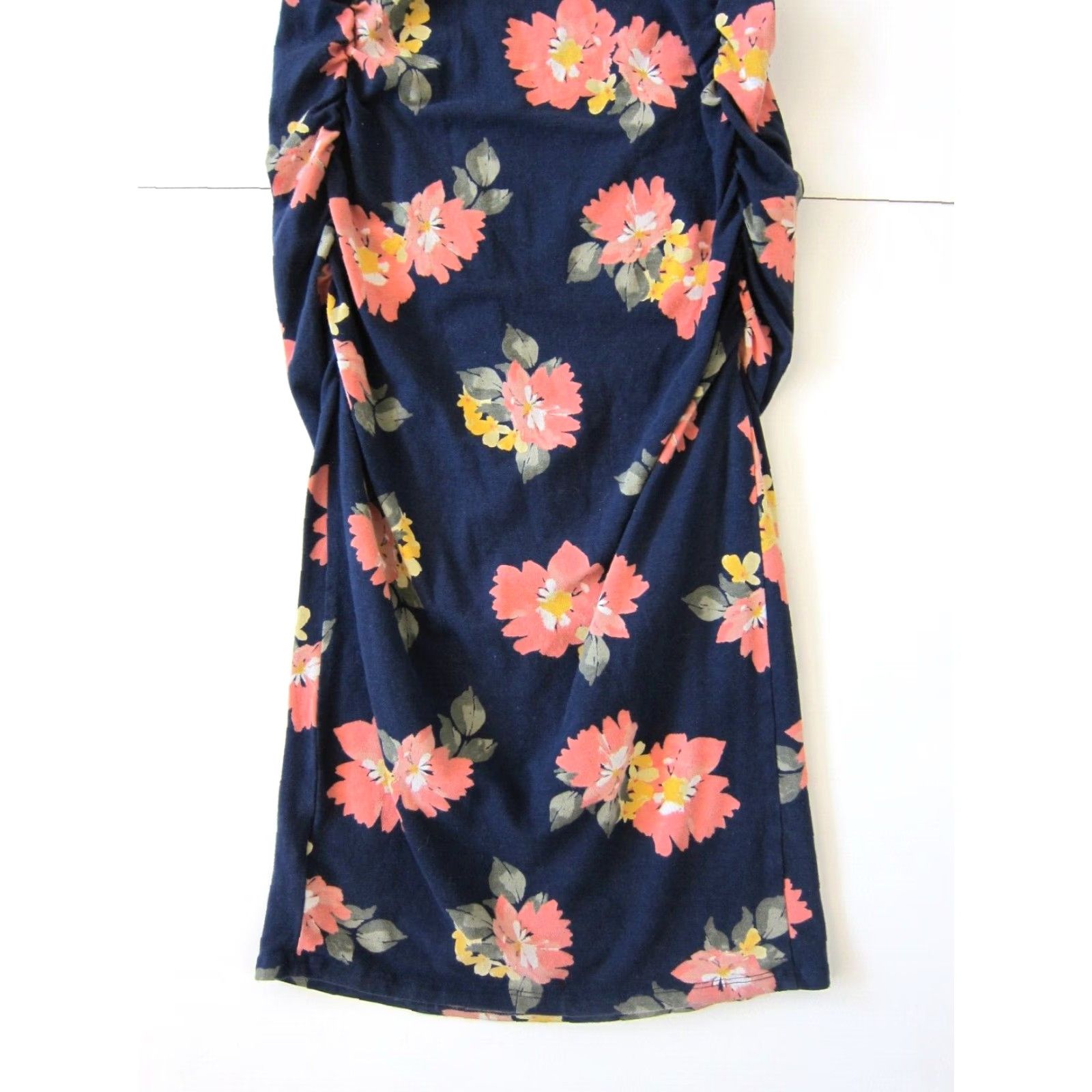 Vintage Isabel Maternity Blue Pink Floral Stretch Short Sleeve Fitted Shirt Dress XS Size XS / US 0-2 / IT 36-38 - 7 Thumbnail