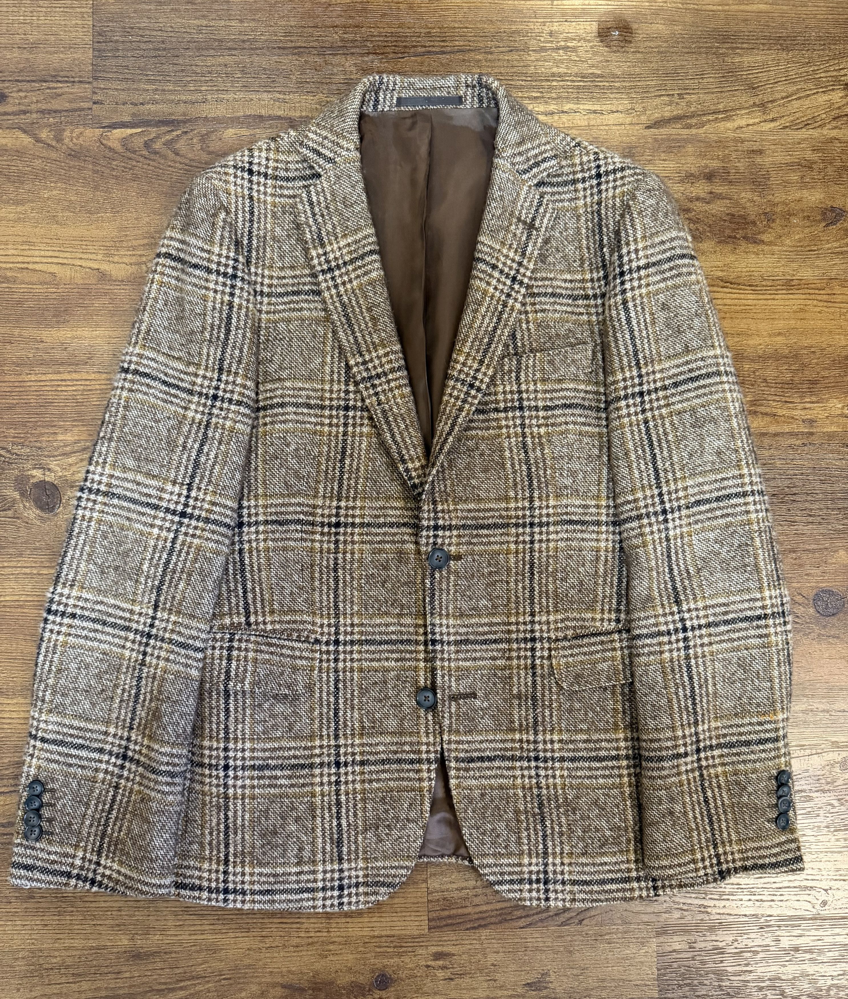 Officine Generale Officine Generale Brown/Beige Plaid 375 Jacket Size 40R - 1 Thumbnail