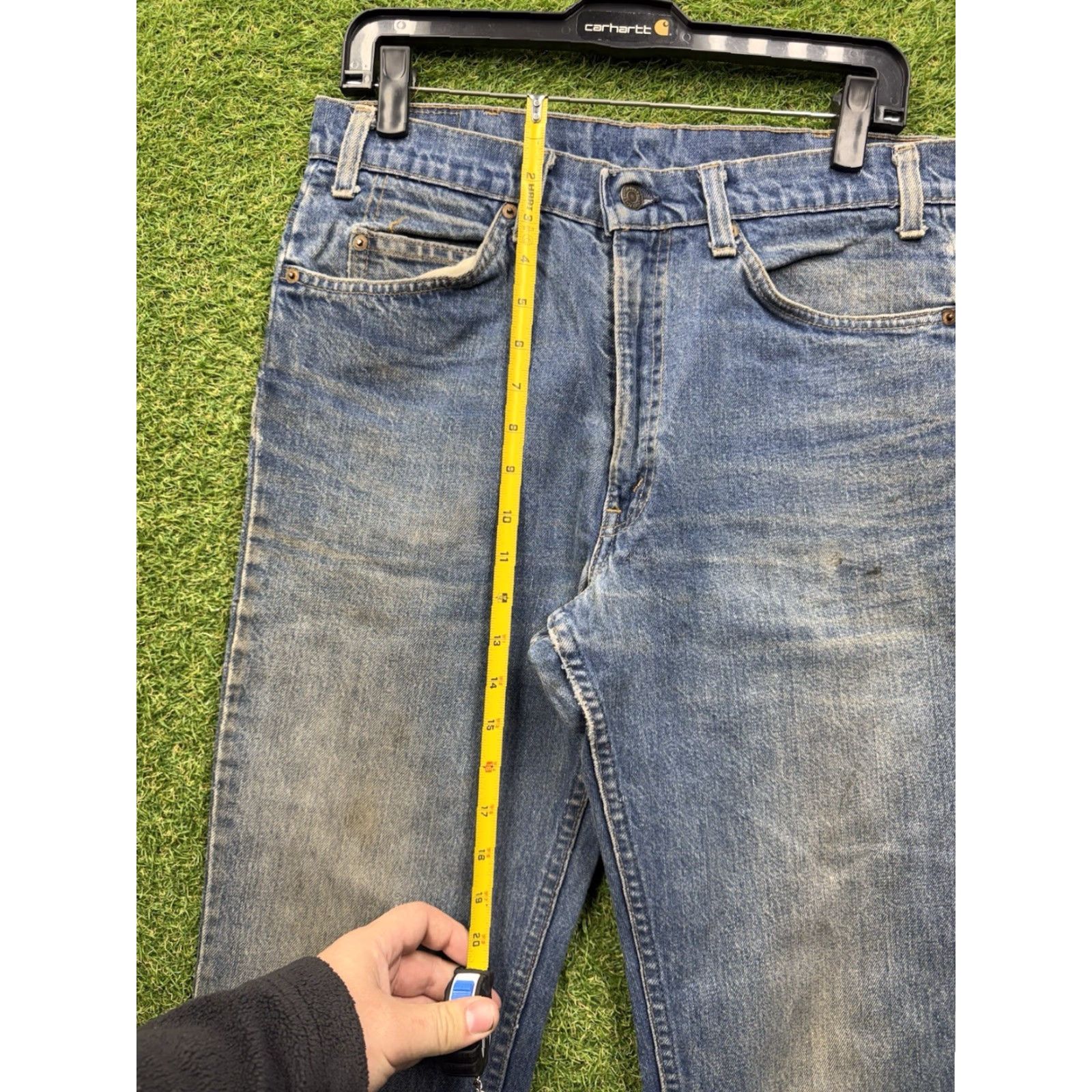 Levi's VINTAGE Levi's 517 Jeans Bootcut 34x38 Blue Denim USA 1981 Levis Saddleman Orange Tab Mens Boots 5-Pocket Men Size US 34 / EU 50 - 6 Thumbnail