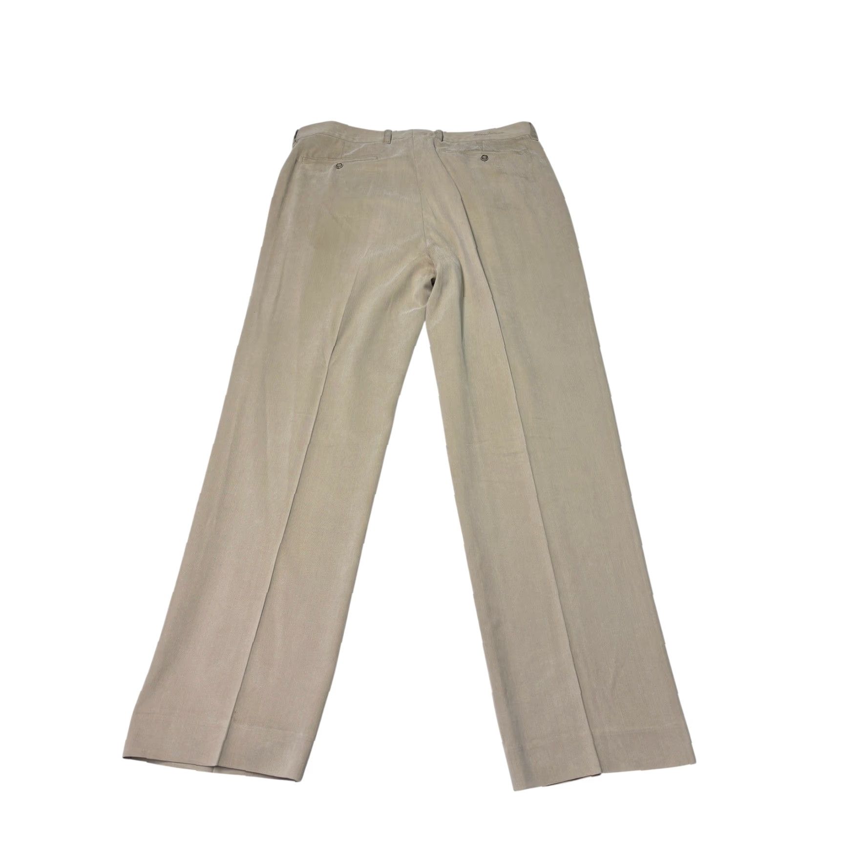 Tommy Bahama Tommy Bahama Silk Bamboo Pleated Dress Pants Khaki Tan Solid Beige Size XL Mens Size US 38 / EU 54 - 7 Thumbnail