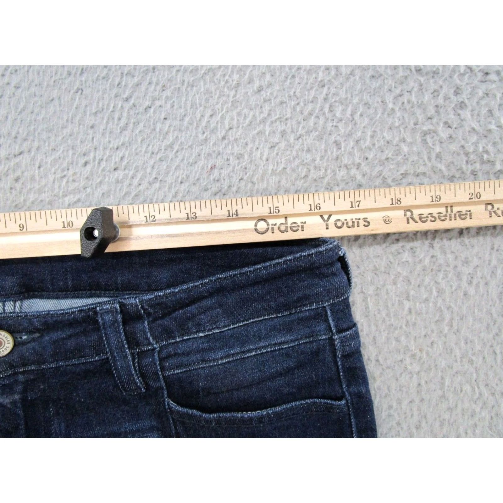 Vintage Kancan Jeans Dark Wash Stretch Denim High Rise Ankle Slit Size 30 Womens Size 30" / US 8 / IT 44 - 5 Thumbnail