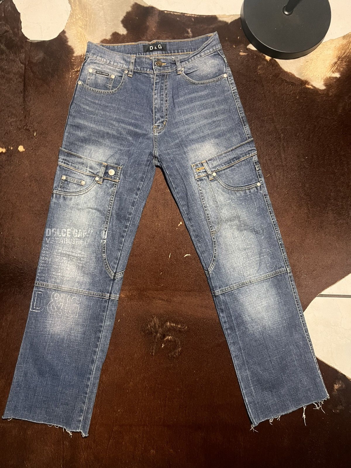 Dolce & Gabbana Vintage Dolce and Gabbana distressed double waisted jeans Size US 29 - 1 Thumbnail