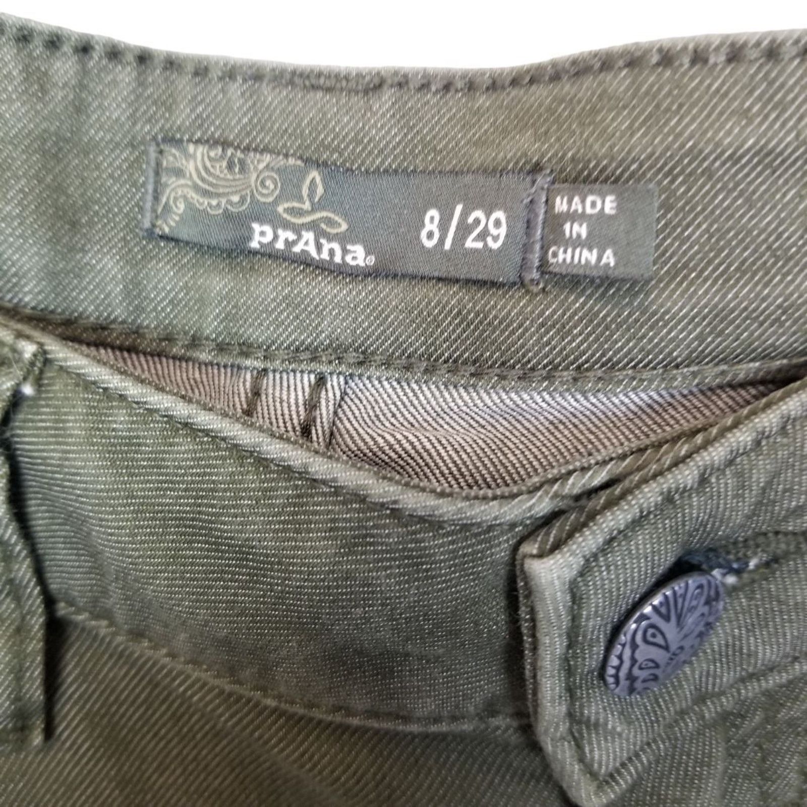 Prana Prana Womens Olive Green Skinny Jeans Size 8/29 Gorpcore Size 30" / US 8 / IT 44 - 5 Thumbnail