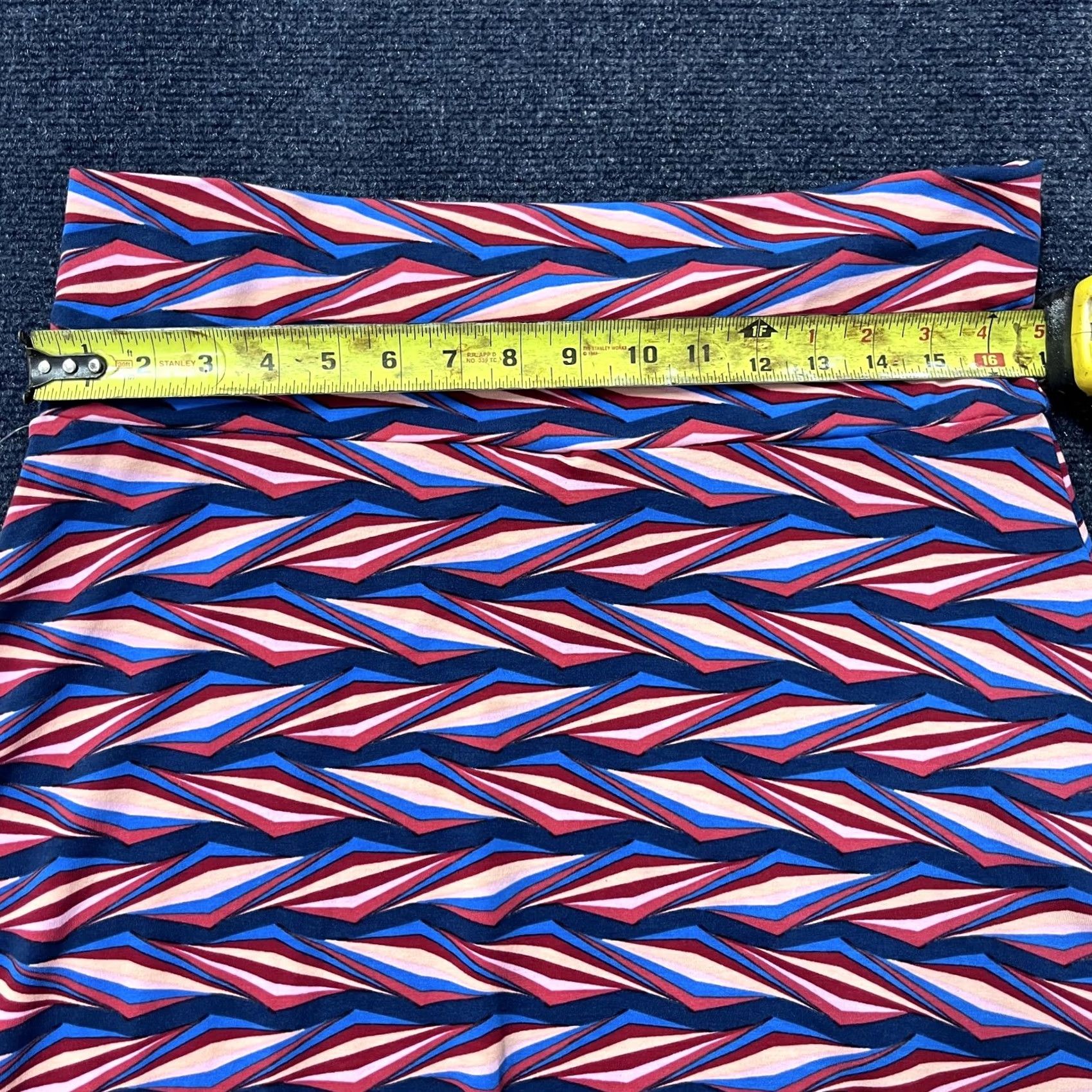 Vintage VINTAGE Lularoe Skirt Womens 2XL Pink Blue Geometric Stretch Flare Pull On Midi Boho Size 40" / US 18 - 4 Thumbnail