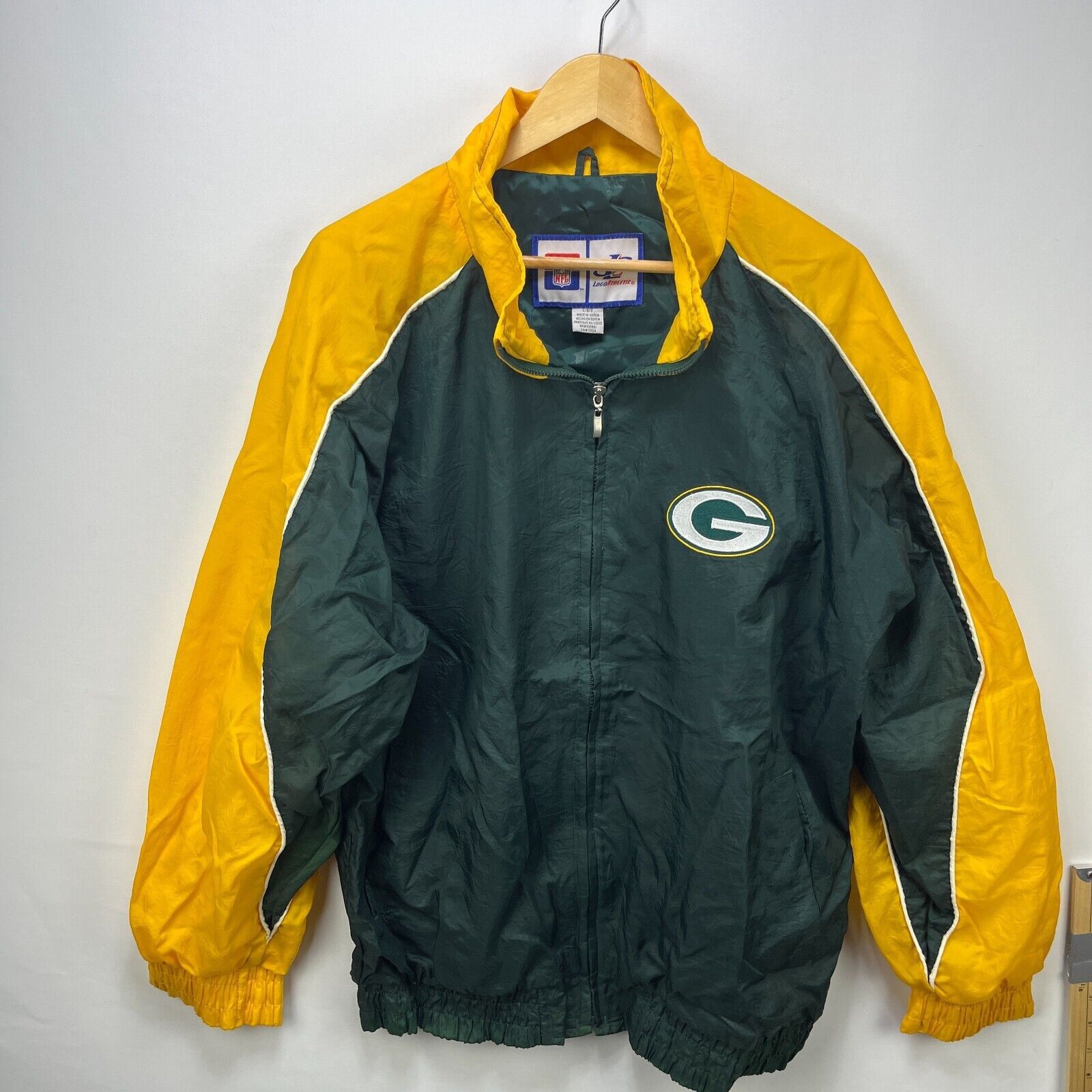 NFL × Vintage Vintage 90s Green Bay Packers LogoAthletic Windbreaker Large Size US L / EU 52-54 / 3 - 7 Thumbnail