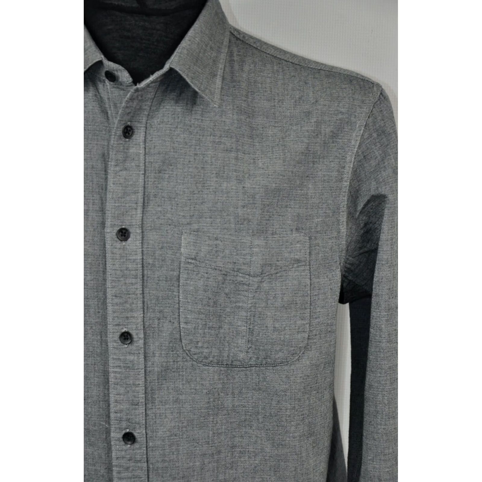 Rag & Bone rag & bone SLIM FIT Shirt Mens L Gray Chambray Cotton Button-Up Size US L / EU 52-54 / 3 - 5 Thumbnail