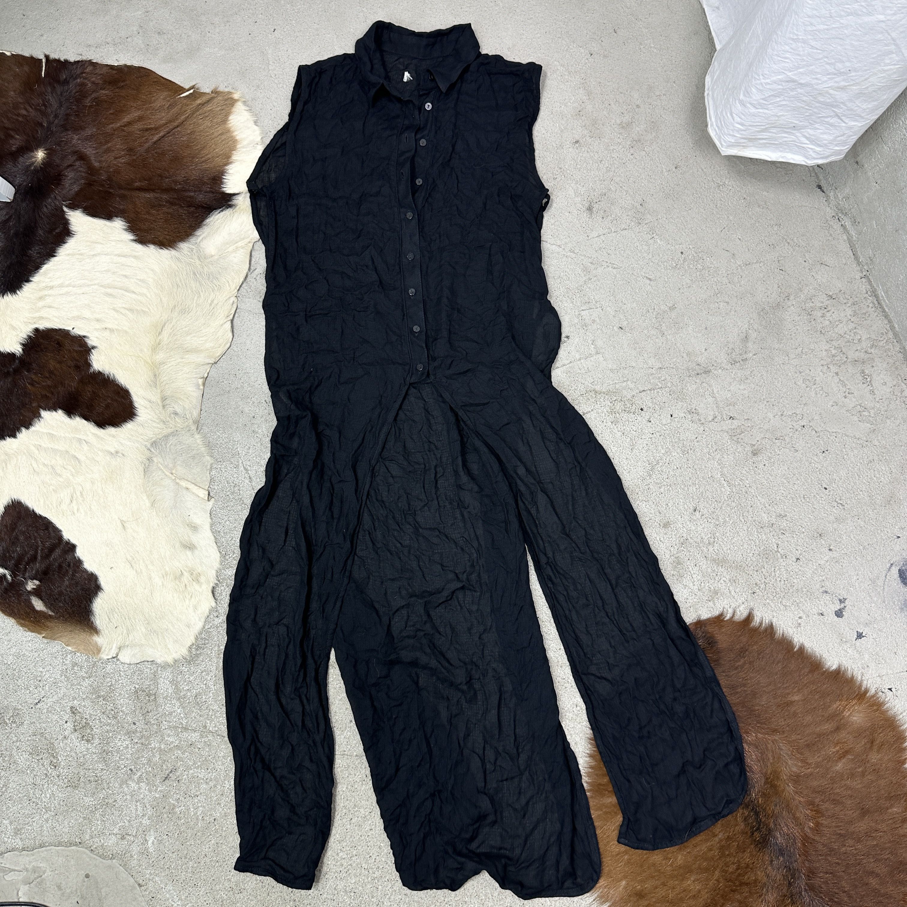 Vintage Vintage Opium Mesh Sheer Oversized Butonned Dress Y2K Size L / US 10 / IT 46 - 10 Thumbnail