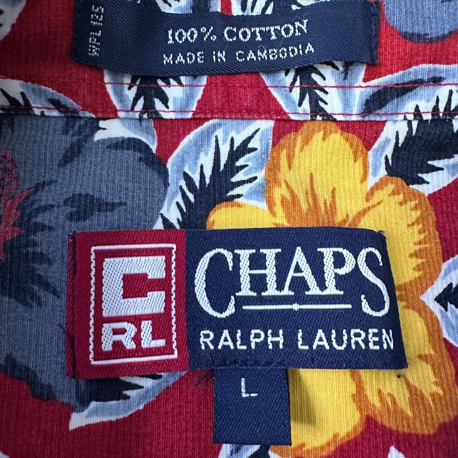 Chaps Ralph Lauren Vintage Chaps Ralph Lauren Hawaiian Shirt Men L Multi Floral Size US L / EU 52-54 / 3 - 7 Thumbnail