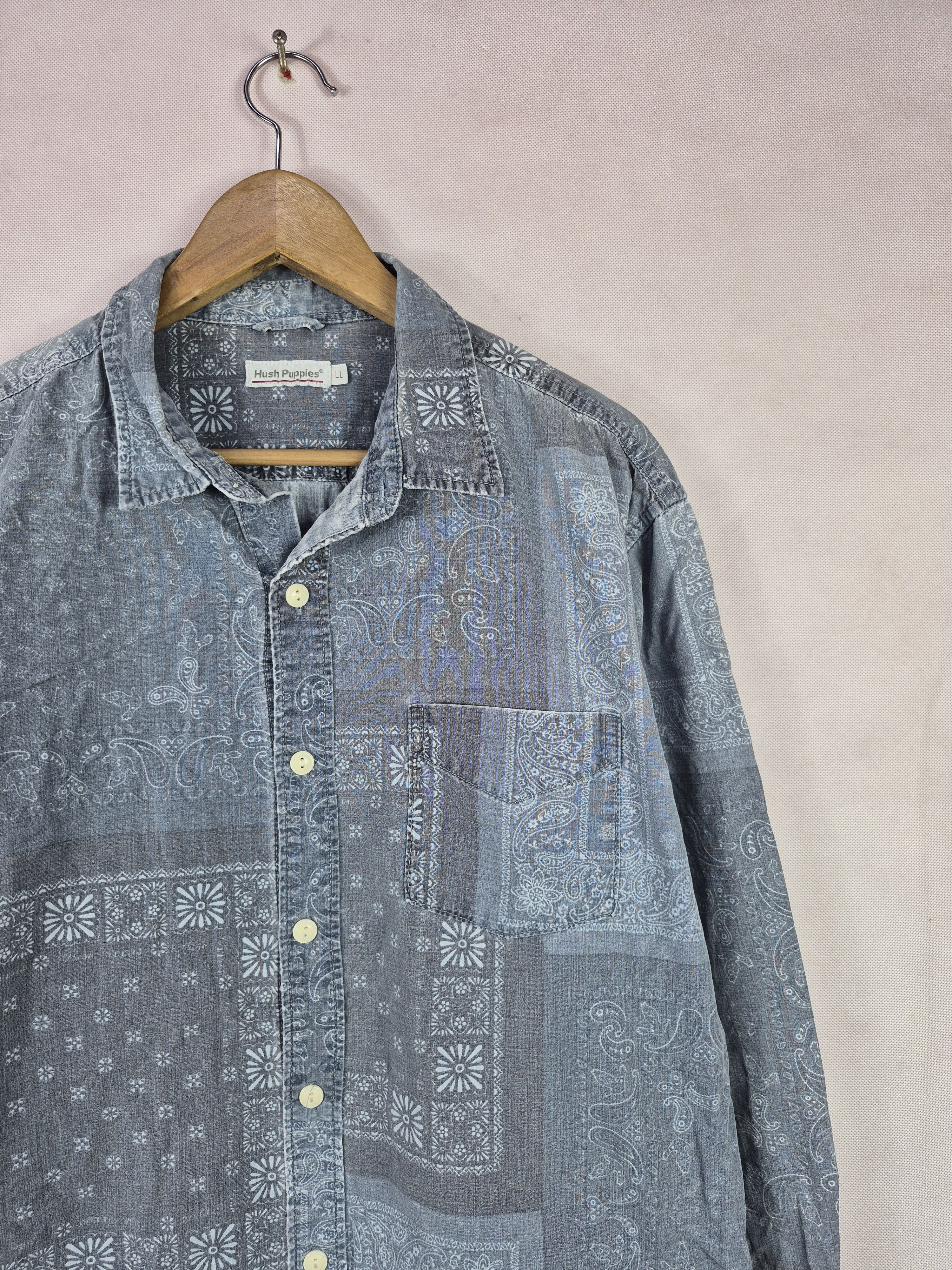 Hush Puppies 🔥 Hush Puppies Bandan Floral Paisley Button Up Shirt Size US L / EU 52-54 / 3 - 3 Thumbnail
