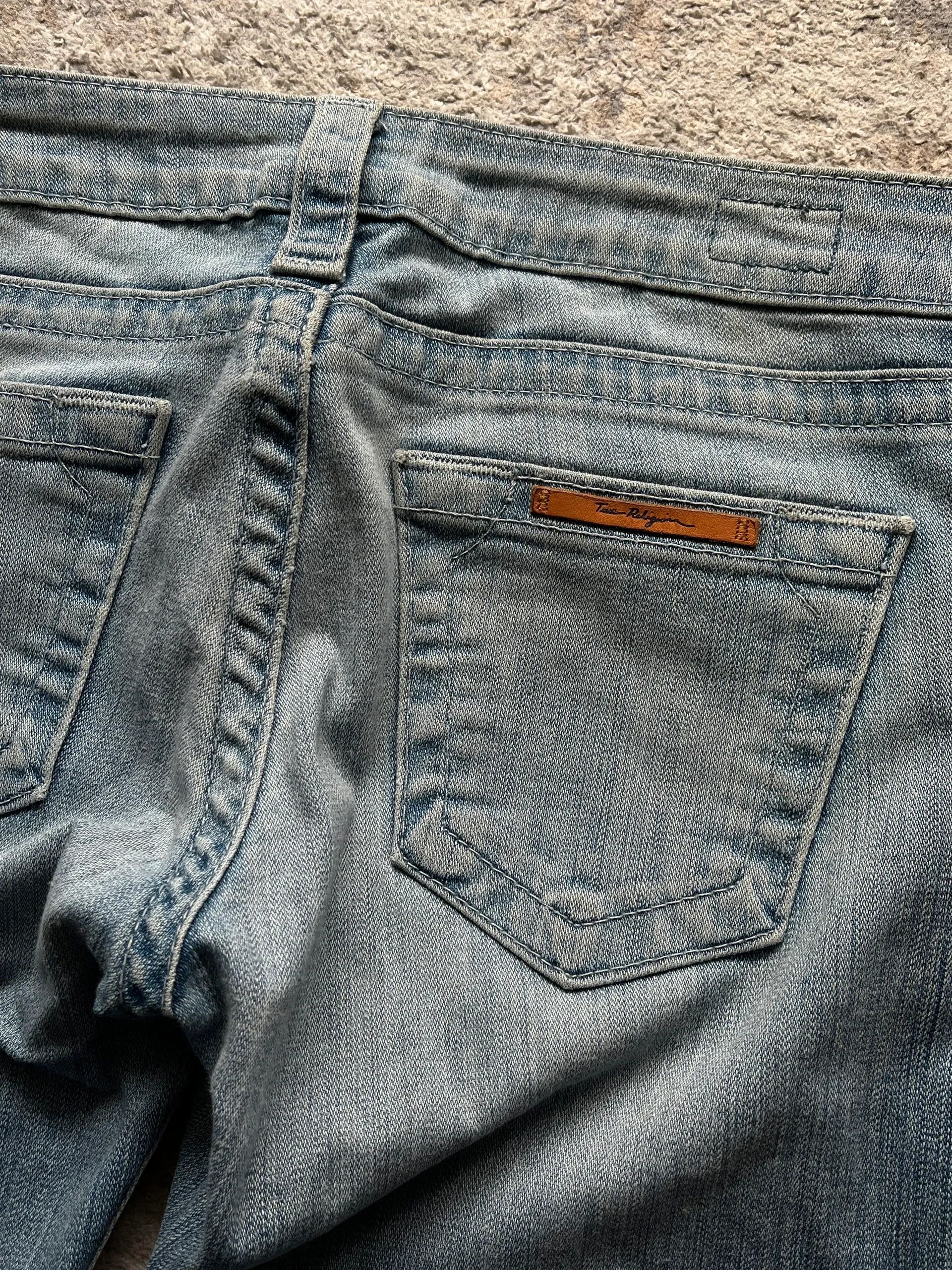True Religion True Religion Made in USA Slim Fit Jeans Denim Sz W 26 Size 26" / US 2 / IT 38 - 8 Thumbnail