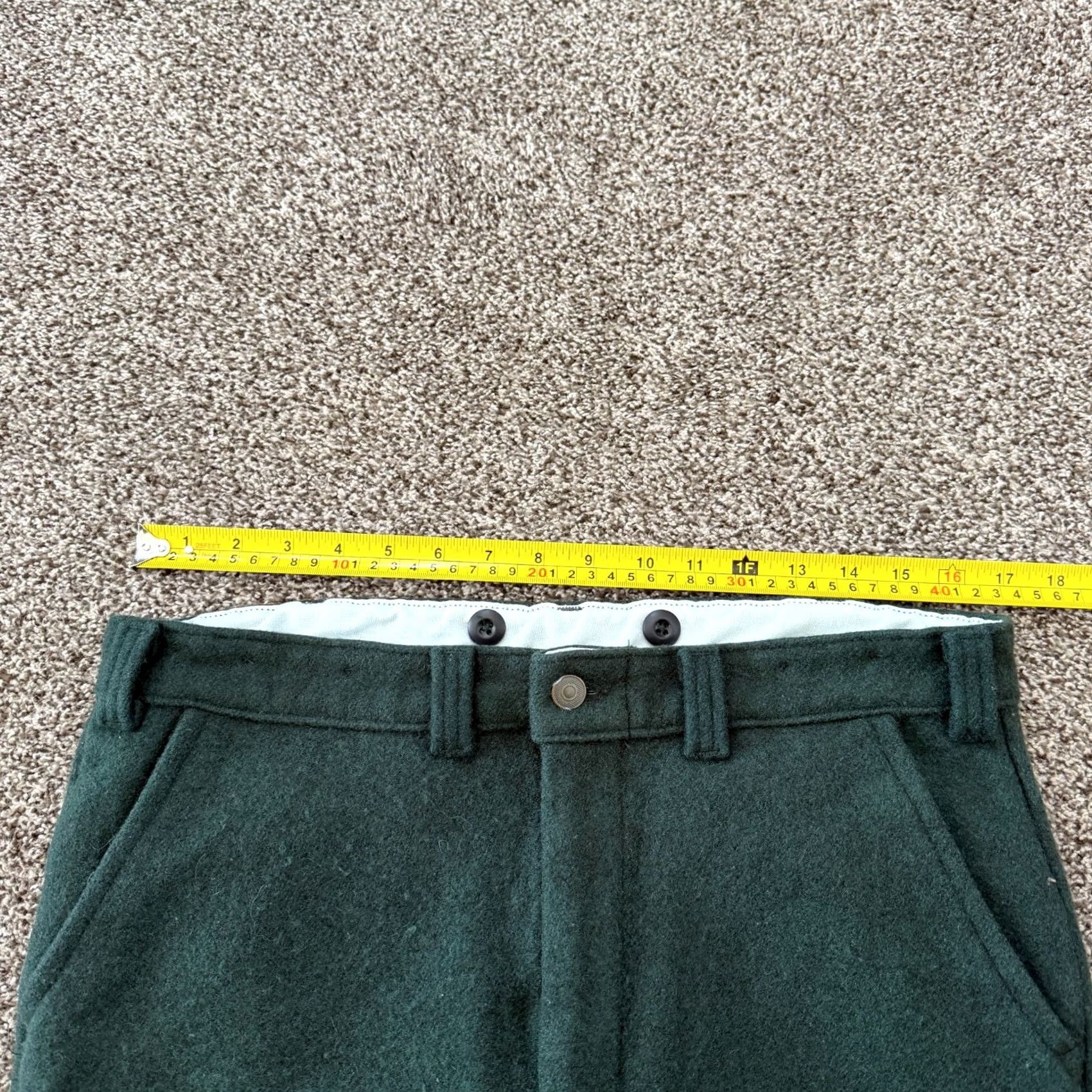 Vintage Codet Heavy Green Wool Blend Outdoor Pants - Mens Size 33 Size US 33 - 4 Thumbnail