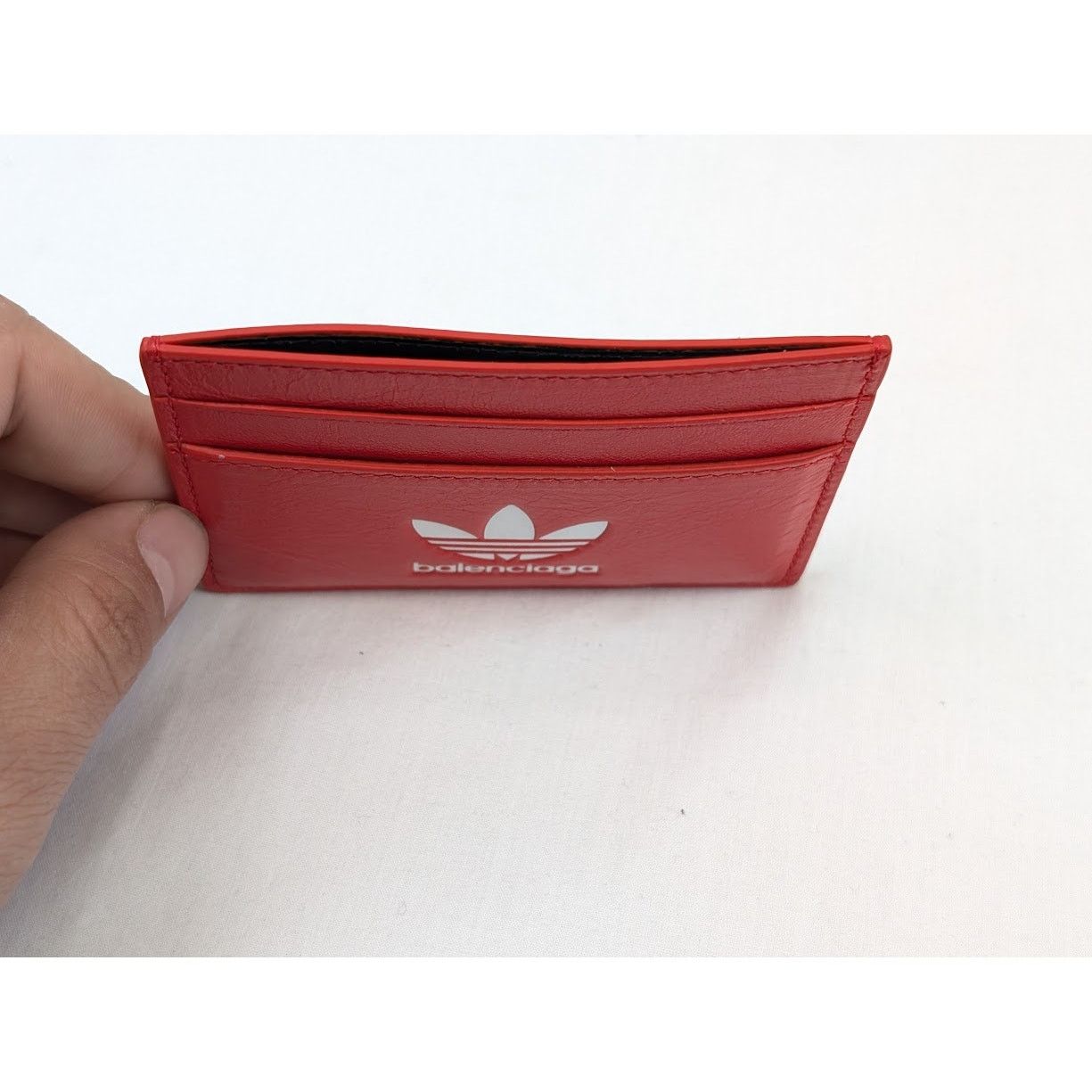 Balenciaga o1rshd1 Q:3 /DUP/ Size:OS / Arena Lamb Card Holder Red/White Size ONE SIZE - 10 Thumbnail