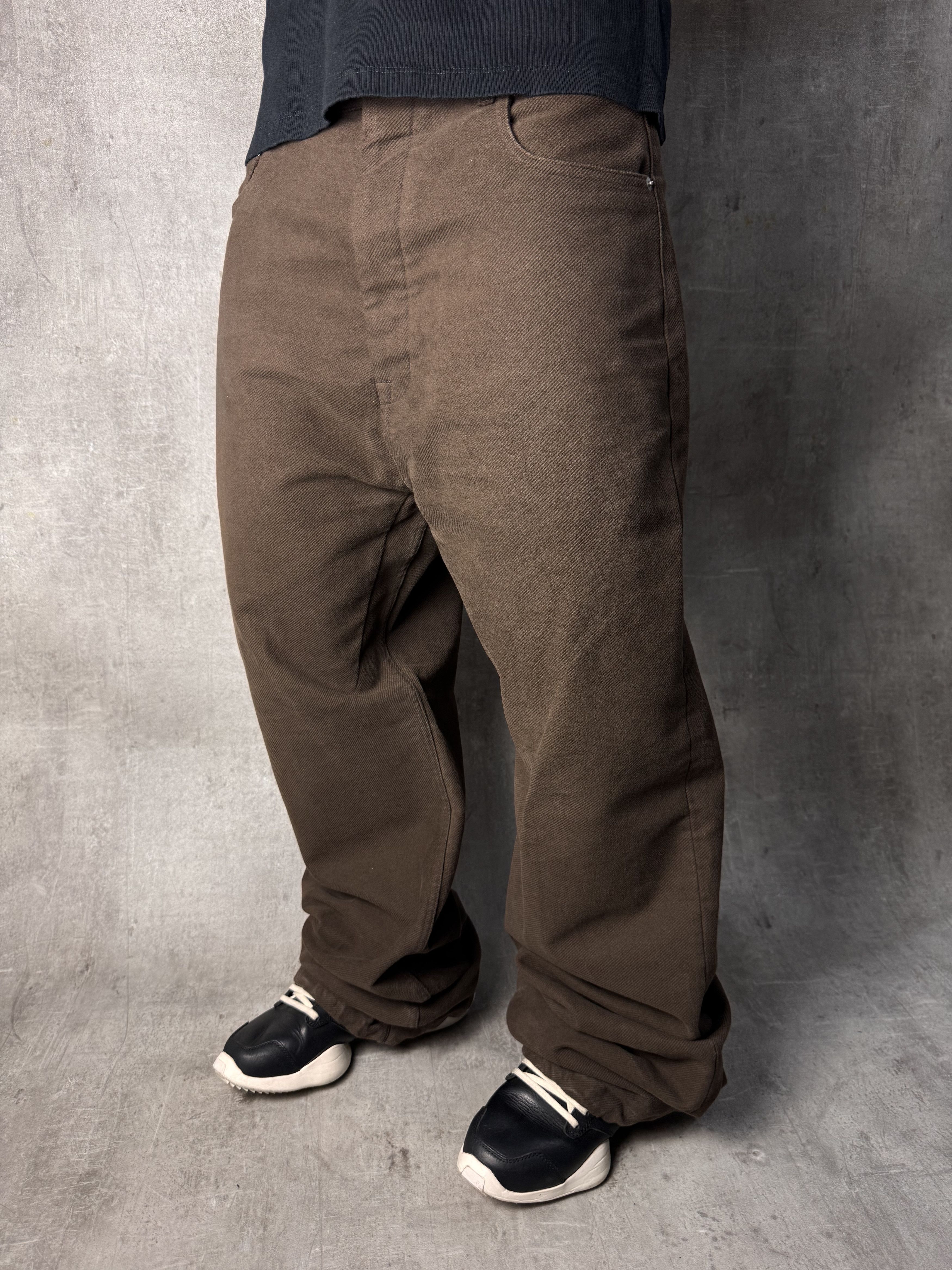 Rick Owens RICK OWENS FW23 Luxor Geth Jeans in Brown Denim Size 34 Size US 34 / EU 50 - 3 Thumbnail
