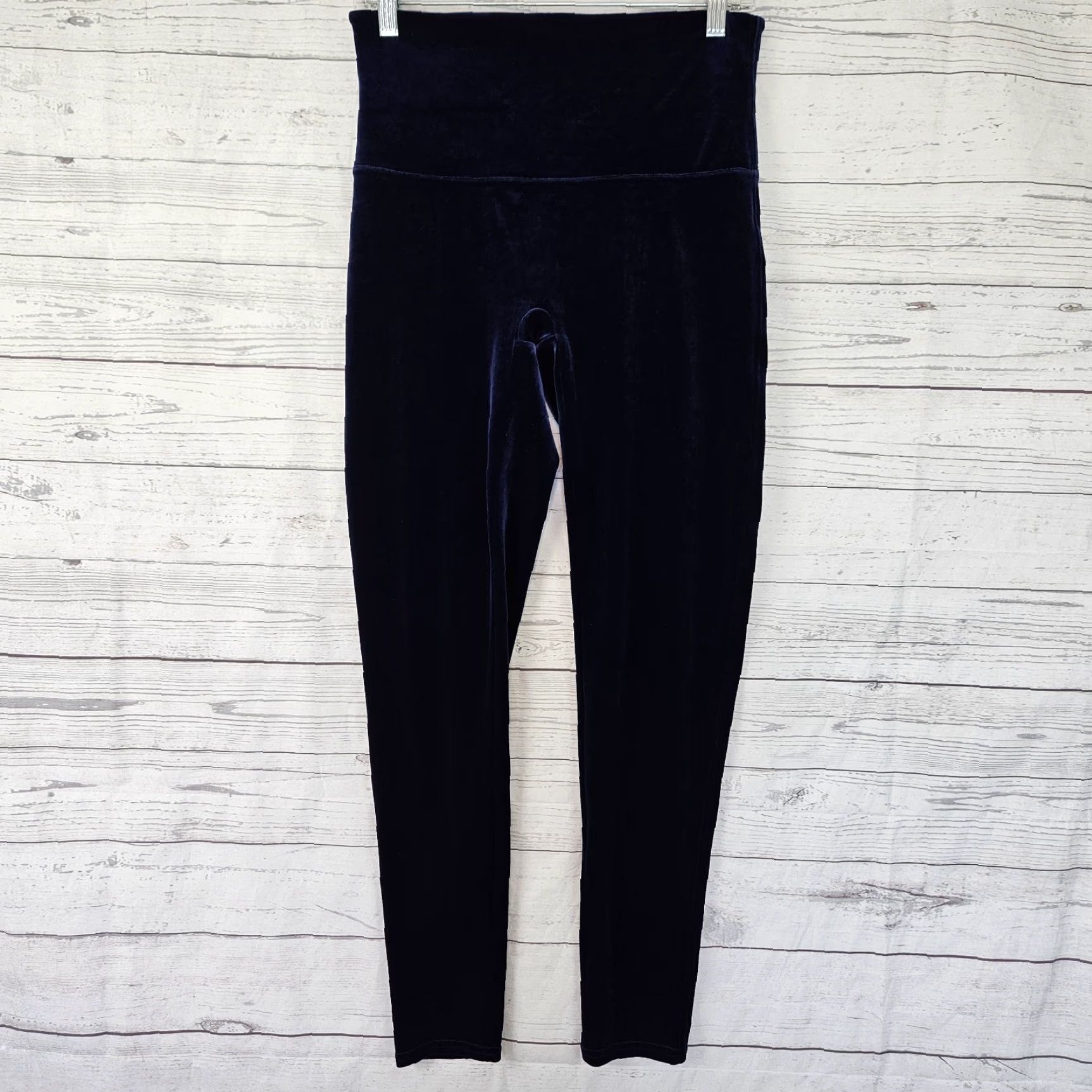Spanx Spanx Womens Velvet Leggings XL High Rise Solid Blue Size 40" / US 18 - 2 Thumbnail