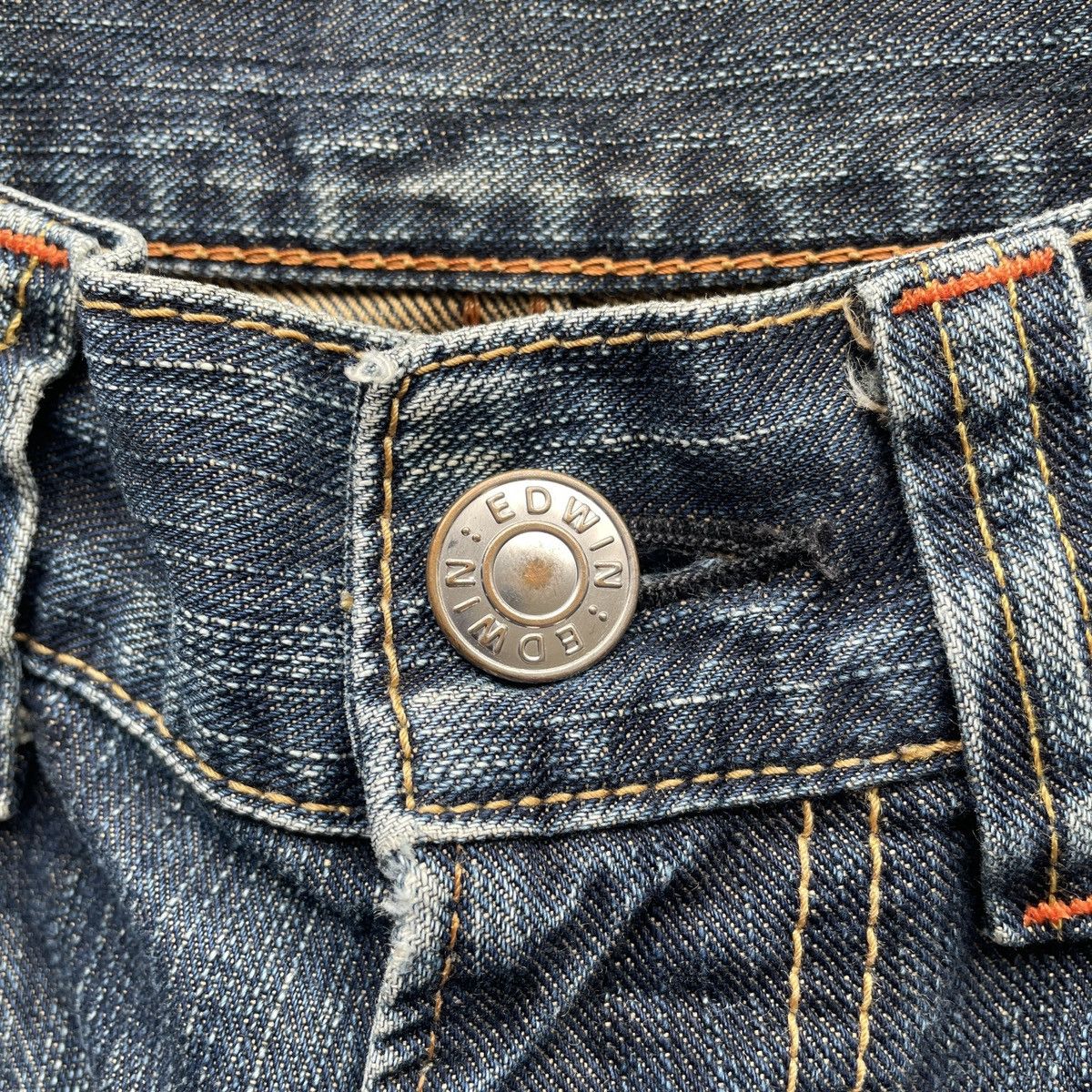 Japanese Brand Vintage Edwin XV-S Faded Distressed Jeans Denim Pants W31 Size US 31 - 7 Thumbnail