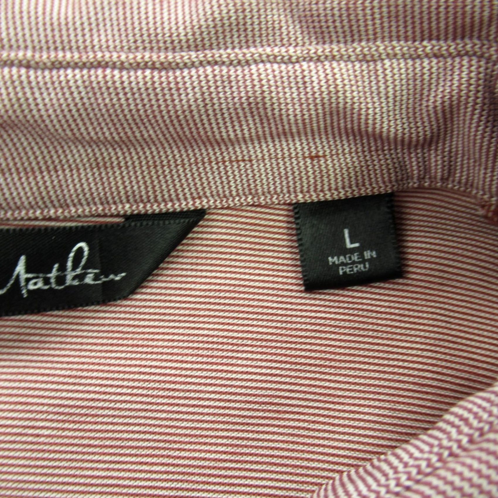 TravisMathew Travis Mathew Mens Large Pink Polo Golf Shirt Short Sleeve Striped Outdoors Polo Size US L / EU 52-54 / 3 - 5 Thumbnail