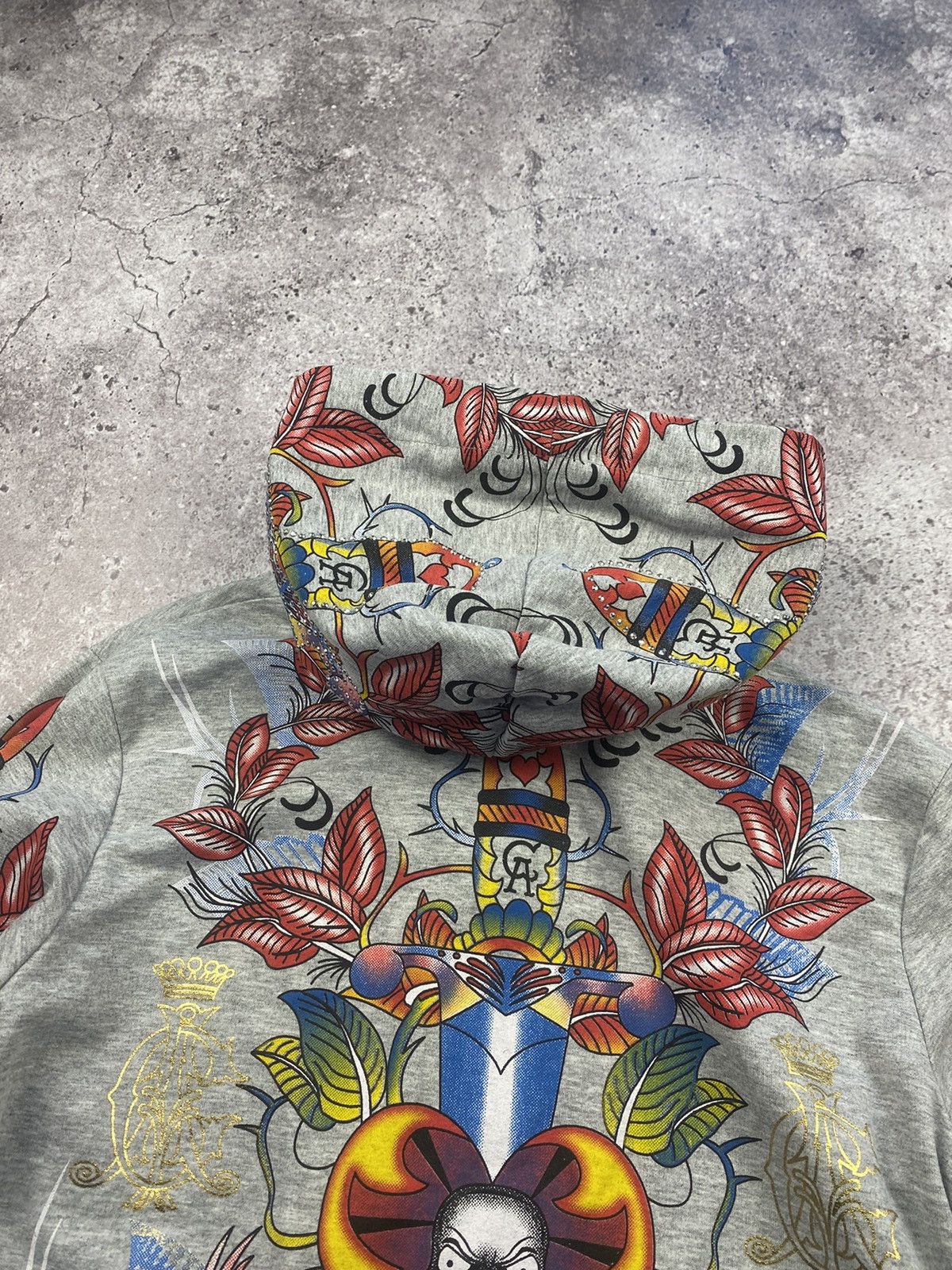 Christian Audigier × Ed Hardy × Vintage Christian Audigier by Ed Hardy zip Hoodie Stussy Evisu cross Size M / US 6-8 / IT 42-44 - 14 Thumbnail