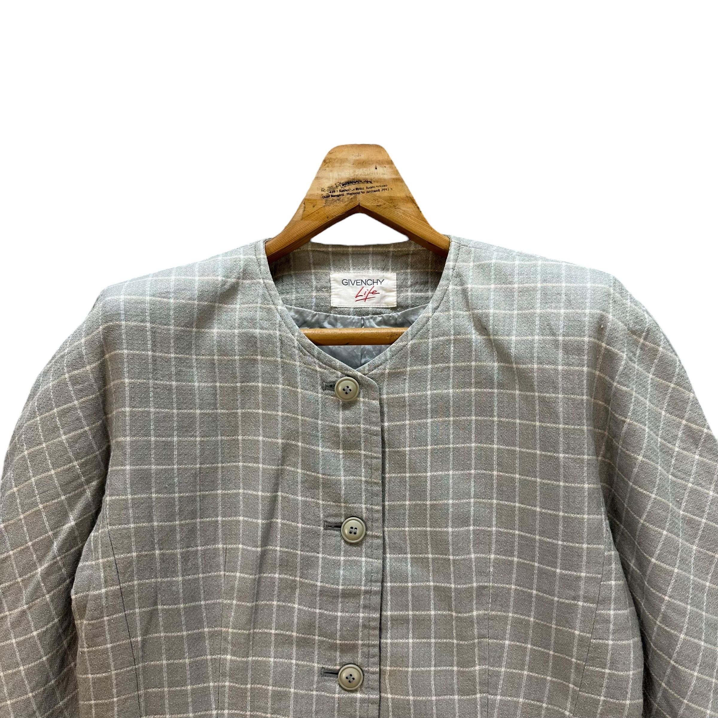 Givenchy GIVENCHY LITE CHECKED PLAID CROP JACKET #8932-040 Size S / US 4 / IT 40 - 2 Thumbnail