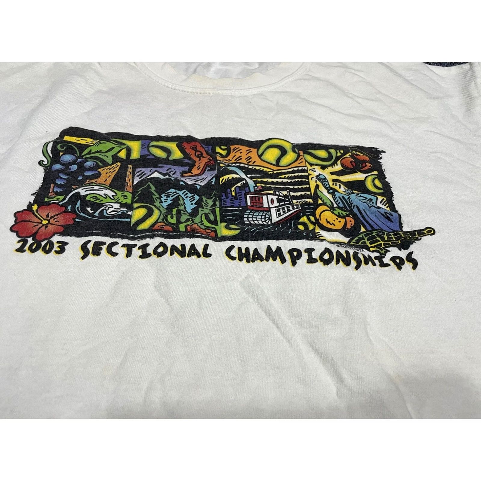 Fruit Of The Loom VINTAGE Fruit Of A Loom T-Shirt USA Tennis Crew Neck Short Sleeve L White Size L Unisex Adults Size US L / EU 52-54 / 3 - 2 Thumbnail