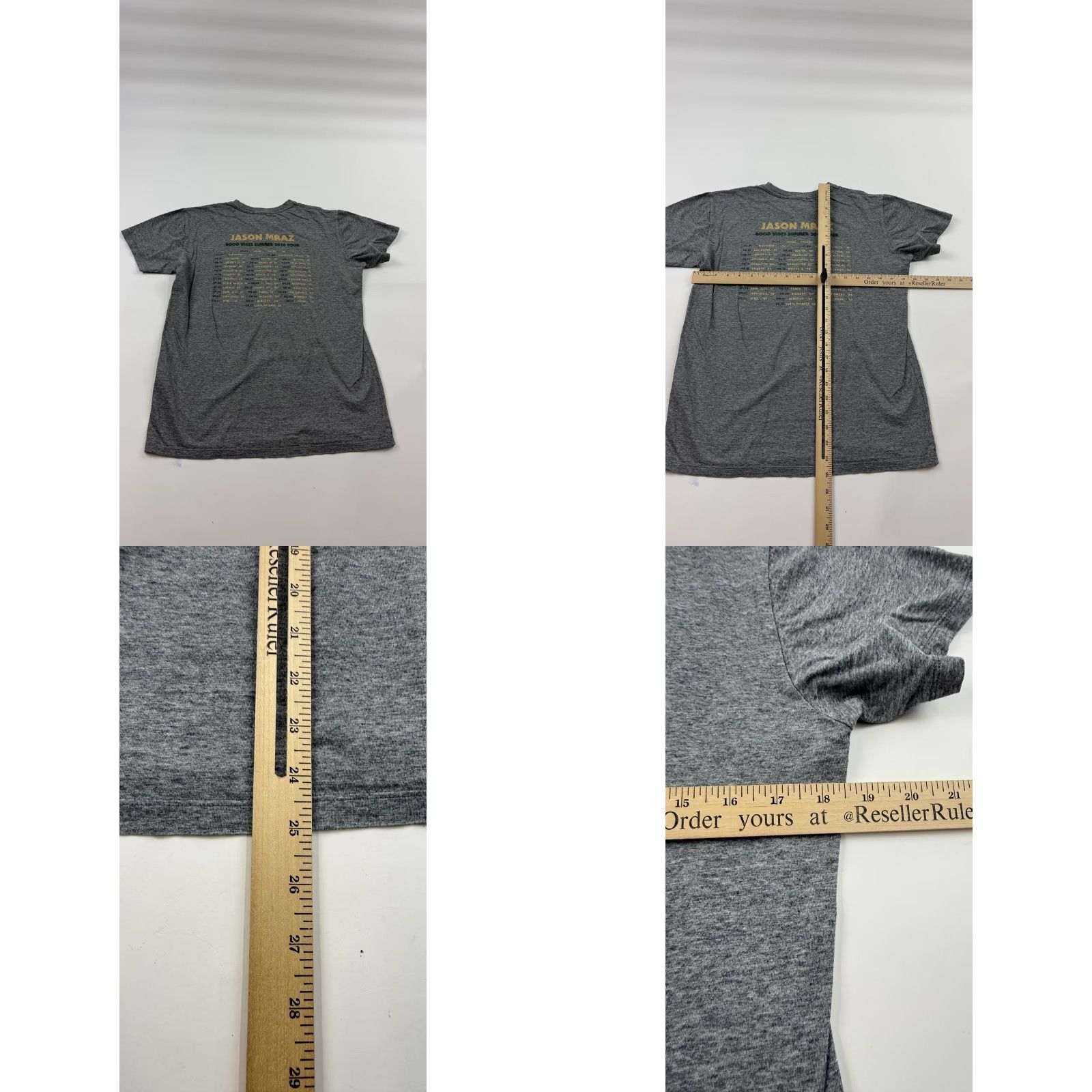 Vintage VINTAGE Jason Mraz Shirt Mens Small Gray Good Vibes Summer Tour Concert Graphic Tee Size US S / EU 44-46 / 1 - 8 Thumbnail