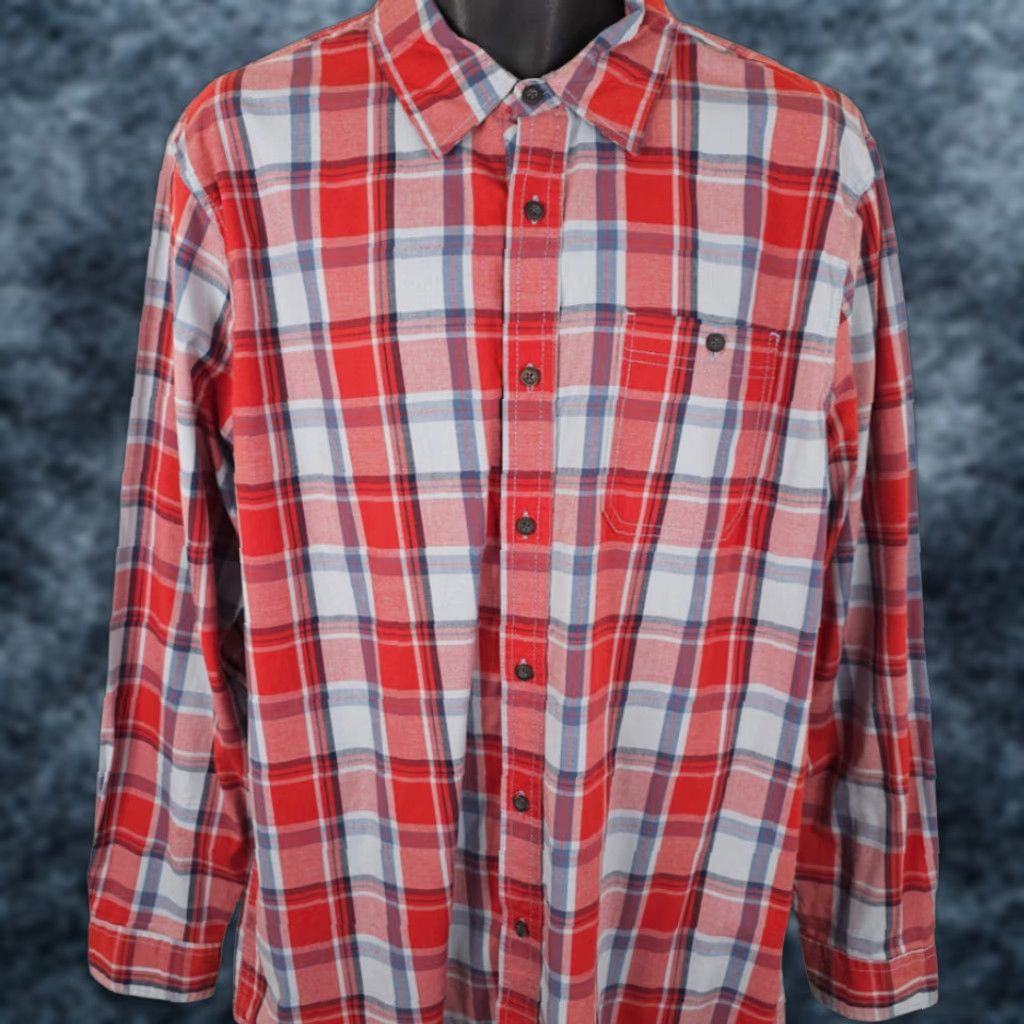 Lee Lee Plaid Shirt Mens Size Large Red Stretch Regular Fit Button Down Shirts Size US L / EU 52-54 / 3 - 1 Thumbnail