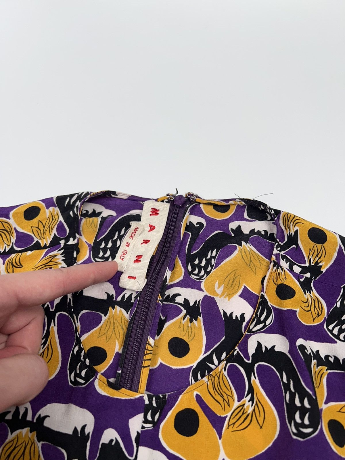 Marni Marni Silk Blouse Mini Dress Top Multicolour Size M / US 6-8 / IT 42-44 - 8 Thumbnail